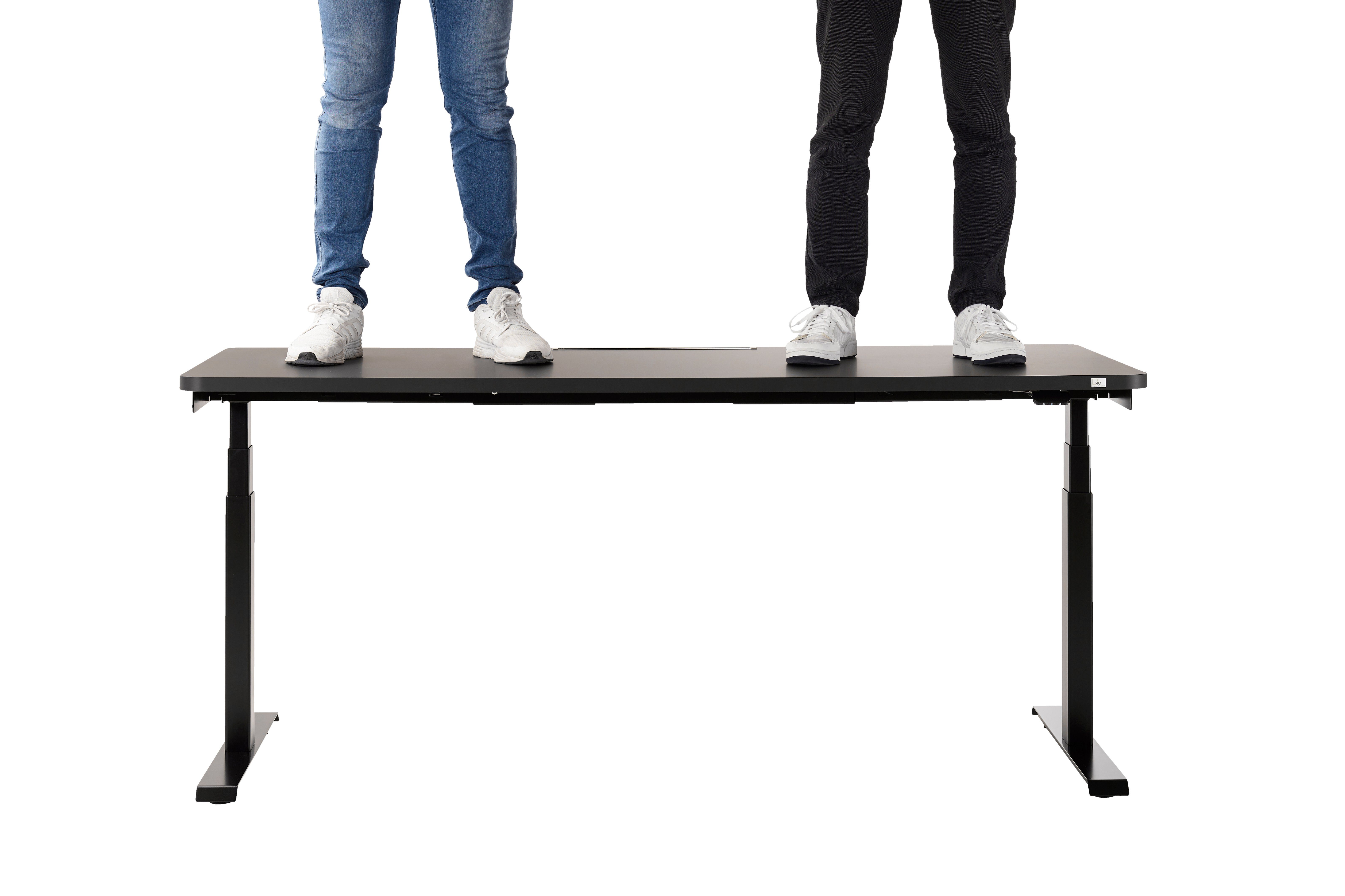 MO Casa Schreibtisch Elektrisch höhenverstellbares Schreibtischgestell Schwarz Tischplatten kompatibel "MO 180cm stufenlos, Five" von 120cm bis