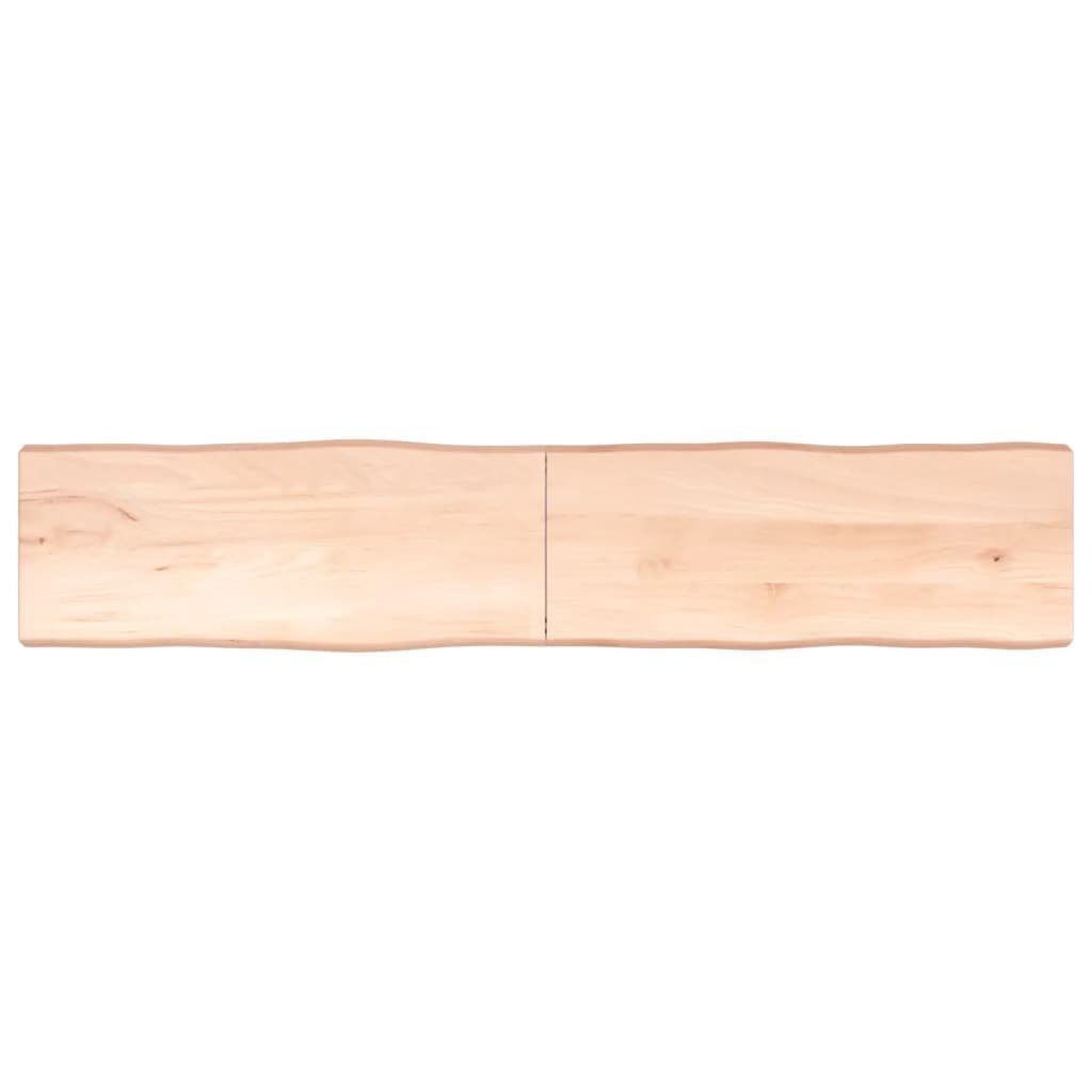furnicato Tischplatte 200x40x(2-6) cm Massivholz Unbehandelt Baumkante (1 St)
