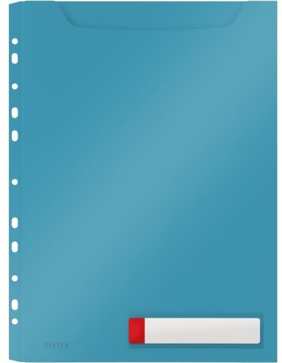 LEITZ Prospekthülle Prospekthülle Cosy A4 Maxi PP einklappbarer Lochrand VE=3 Stück blau