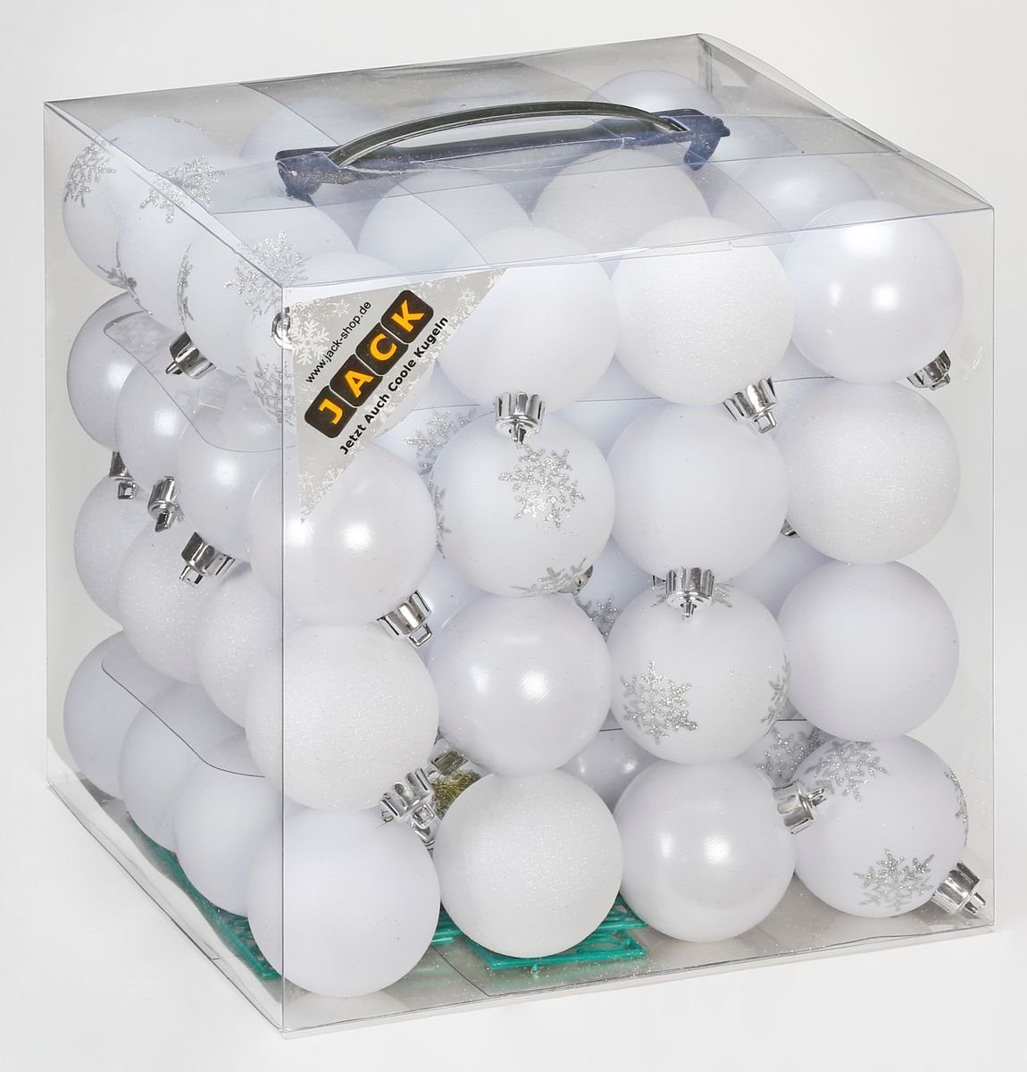 JACK Christbaumschmuck 64x Kunststoff Christbaumkugeln Ø 6cm Baum Kugeln in günstig online kaufen