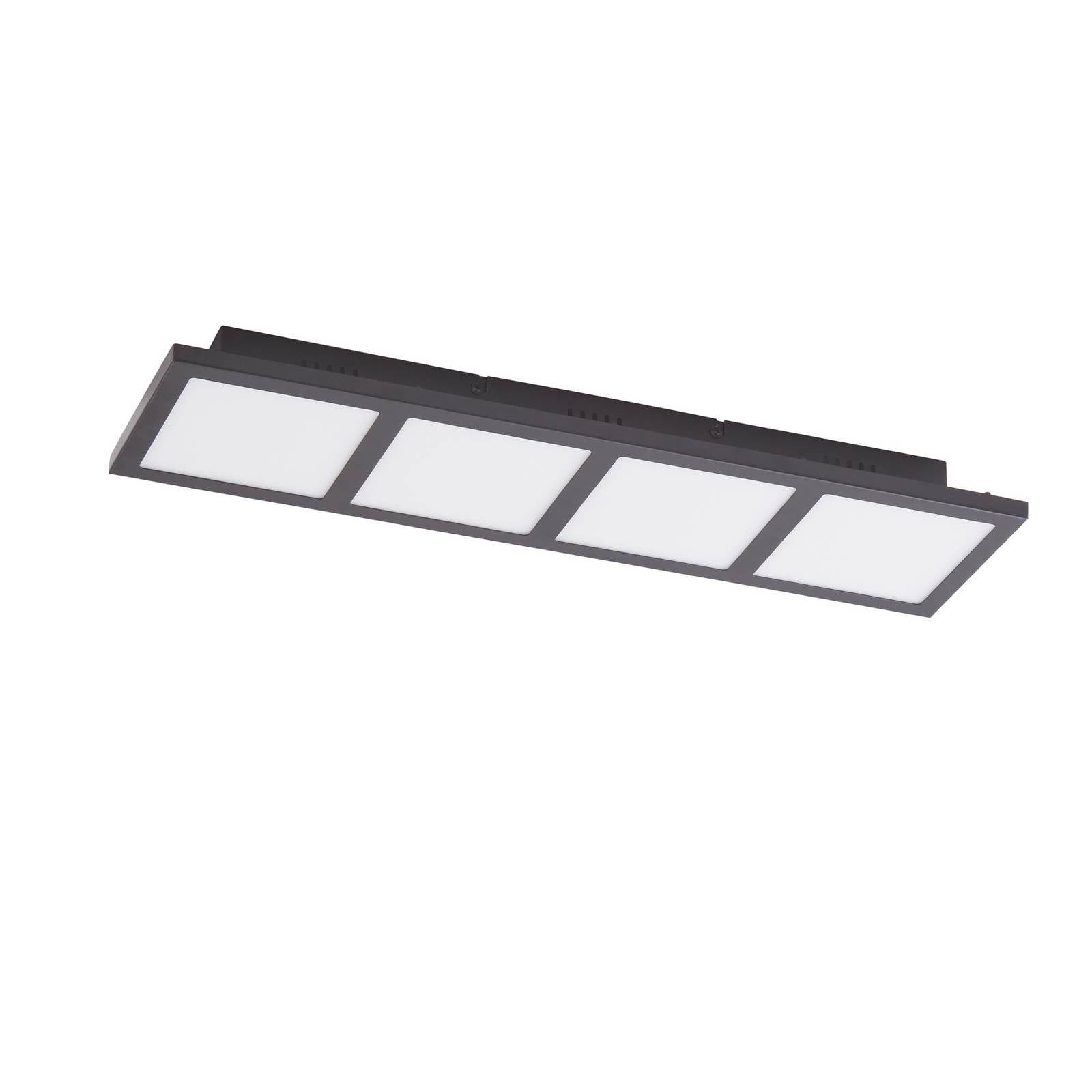 Lindby Deckenleuchten Raymie, LED, Kunststoff Schwarz Farbwechsel RGB + weiß IP20 mit Fernbedienung, LED 19 W gesamt, Farbwechsel RGB + weiß