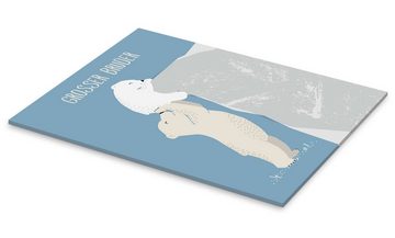 Posterlounge Acrylglasbild Sandy Lohß, Großer Bruder, Eisbär, Mädchenzimmer Kindermotive