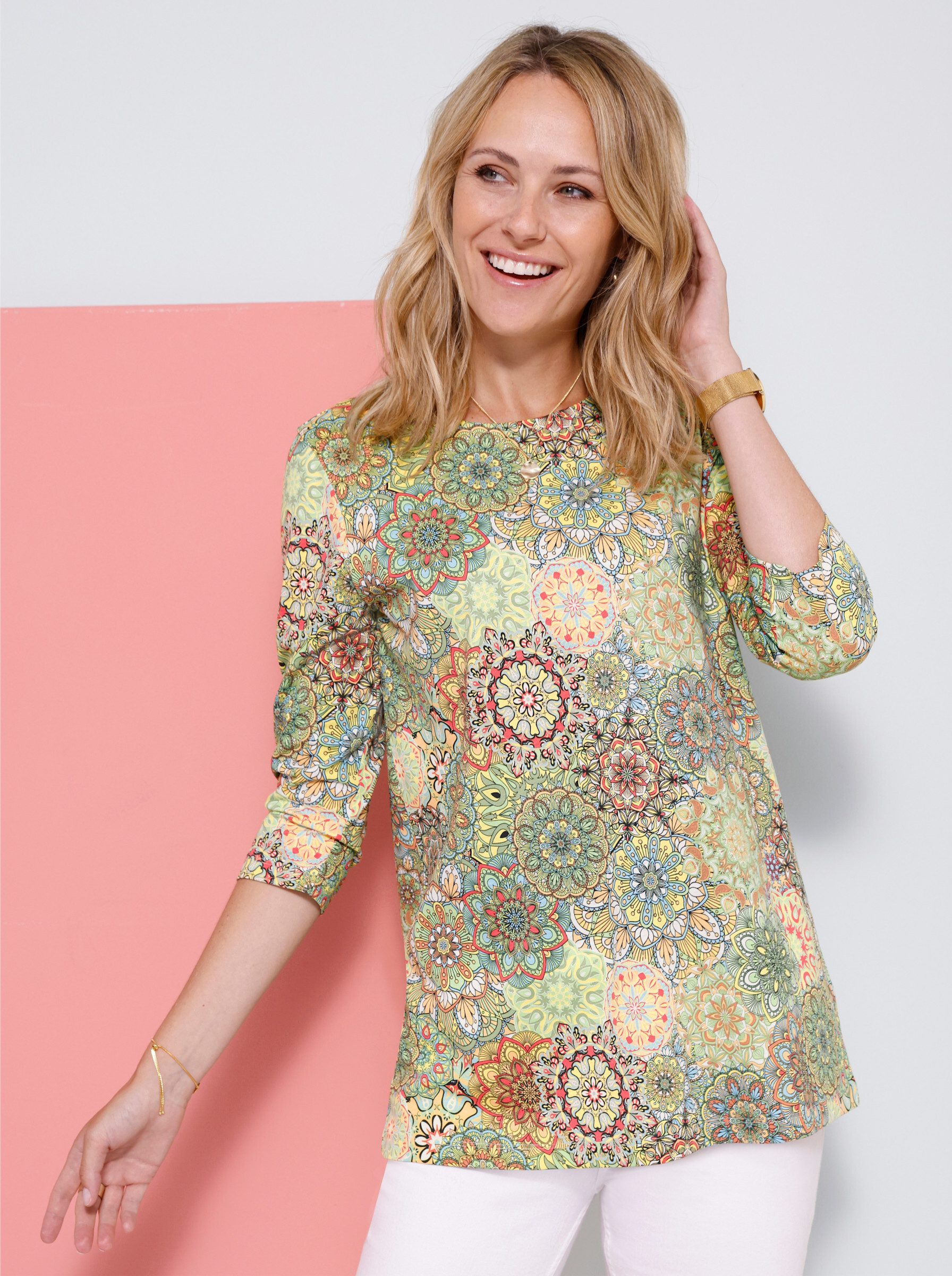 Sieh an! T-Shirt Longshirt 3/4-Arm