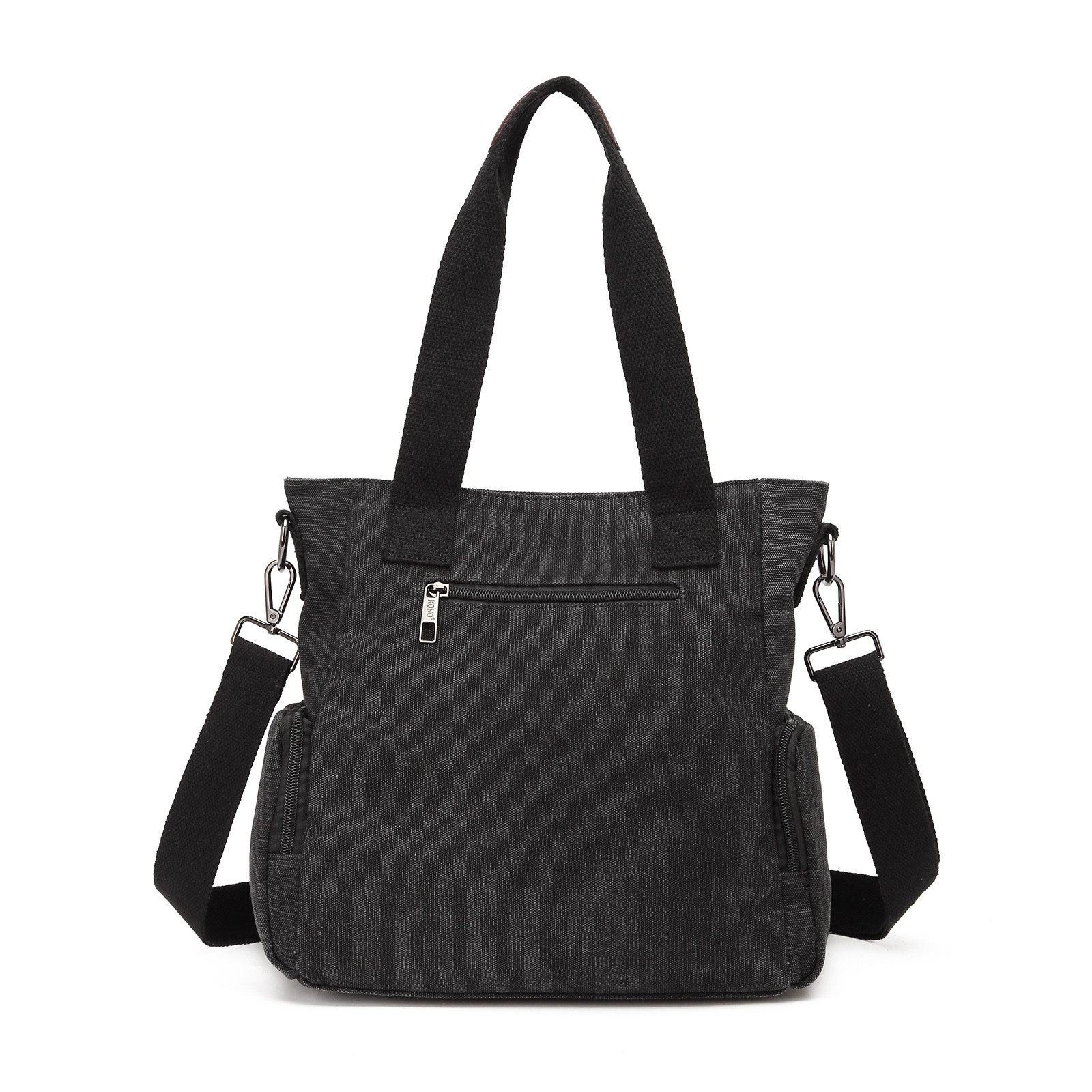 KONO Schultertasche Canvas Damen Handtasche Umhängetasche mit Top Griff