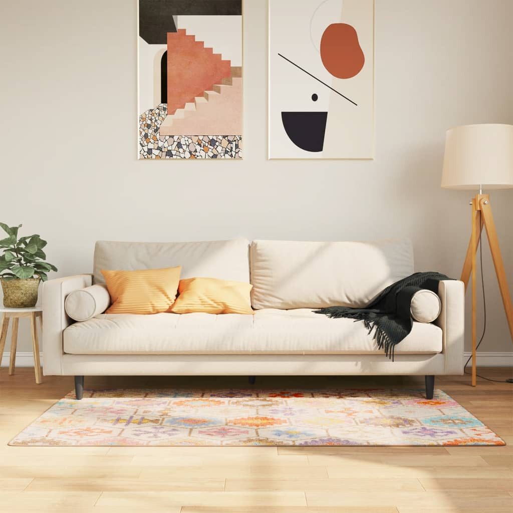 vidaXL Teppich 80 x 150 cm Teppich Waschbar Mehrfarbig 80x150 cm Rutschfest, Höhe: 0 mm