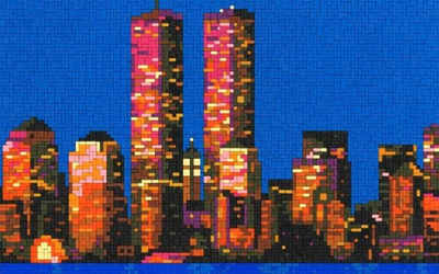 Stick it Steckpuzzle Skyline Manhattan, 4400 Puzzleteile, made in Germay, Bildgröße: 53 x 33 cm