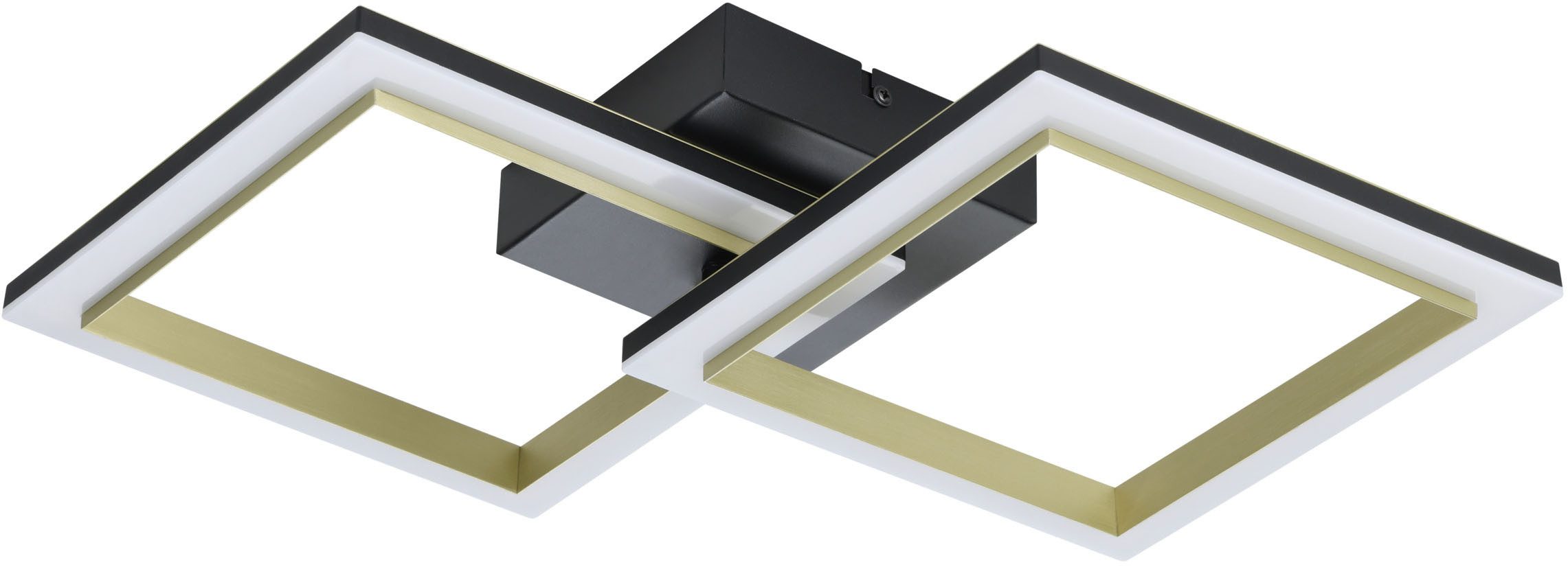 EGLO LED Deckenleuchte CALLIERA Deckenlampe - Stahl, Kunststoff - LED - 18,4W - IP20, Dimmfunktion, mehrere Helligkeitsstufen, LED fest integriert, Warmweiß, Wohzimmerlampe, Esszimmerlampe, Flur, Schlafzimmer,L52,5 x B3 xH8,5 cm