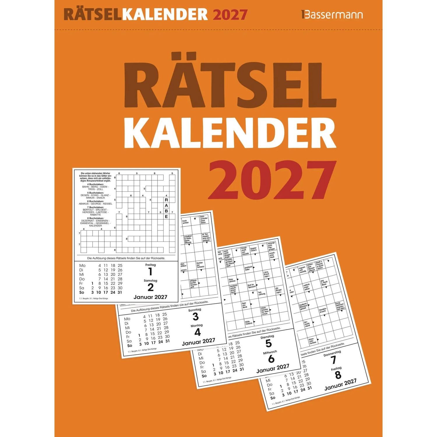 Bassermann Verlag Abreißkalender Rätselkalender 2027