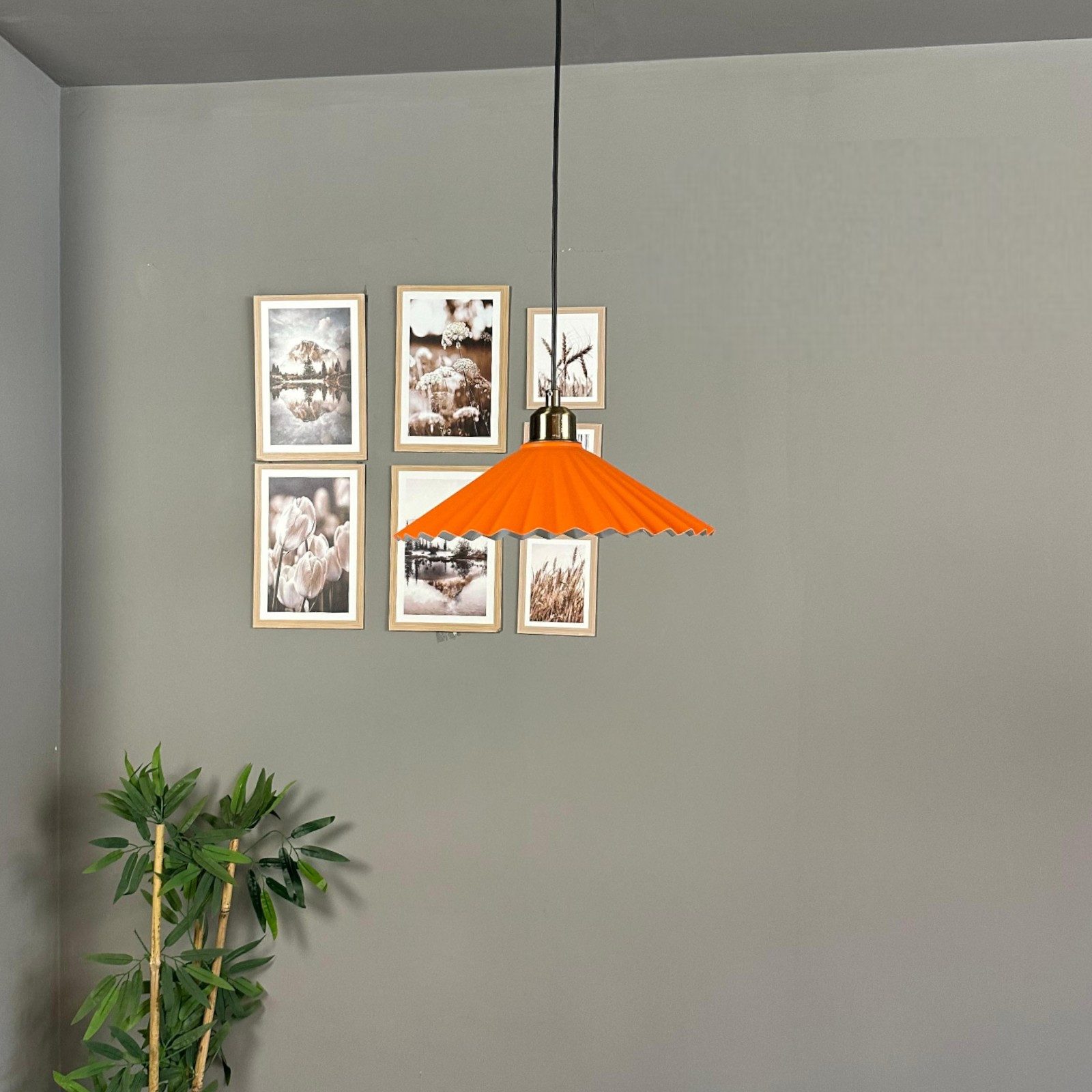 Bamyum Pendelleuchte Pendelleuchte Avilla Halbe Tulpe Metall, Modern Hängelampe, ohne Leuchtmittel