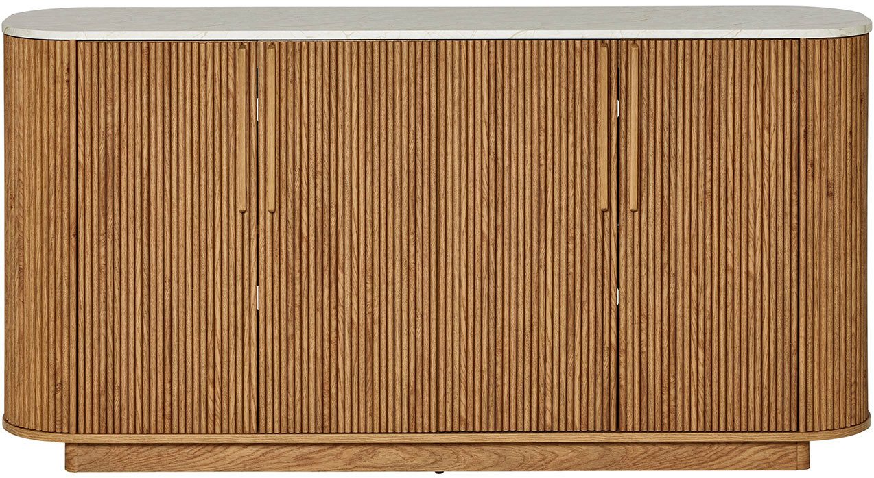 Jahnke Sideboard STRING SB 160 (1 St), Sideboard, 4-türig, Marmor-Look, Breite 159,5 cm