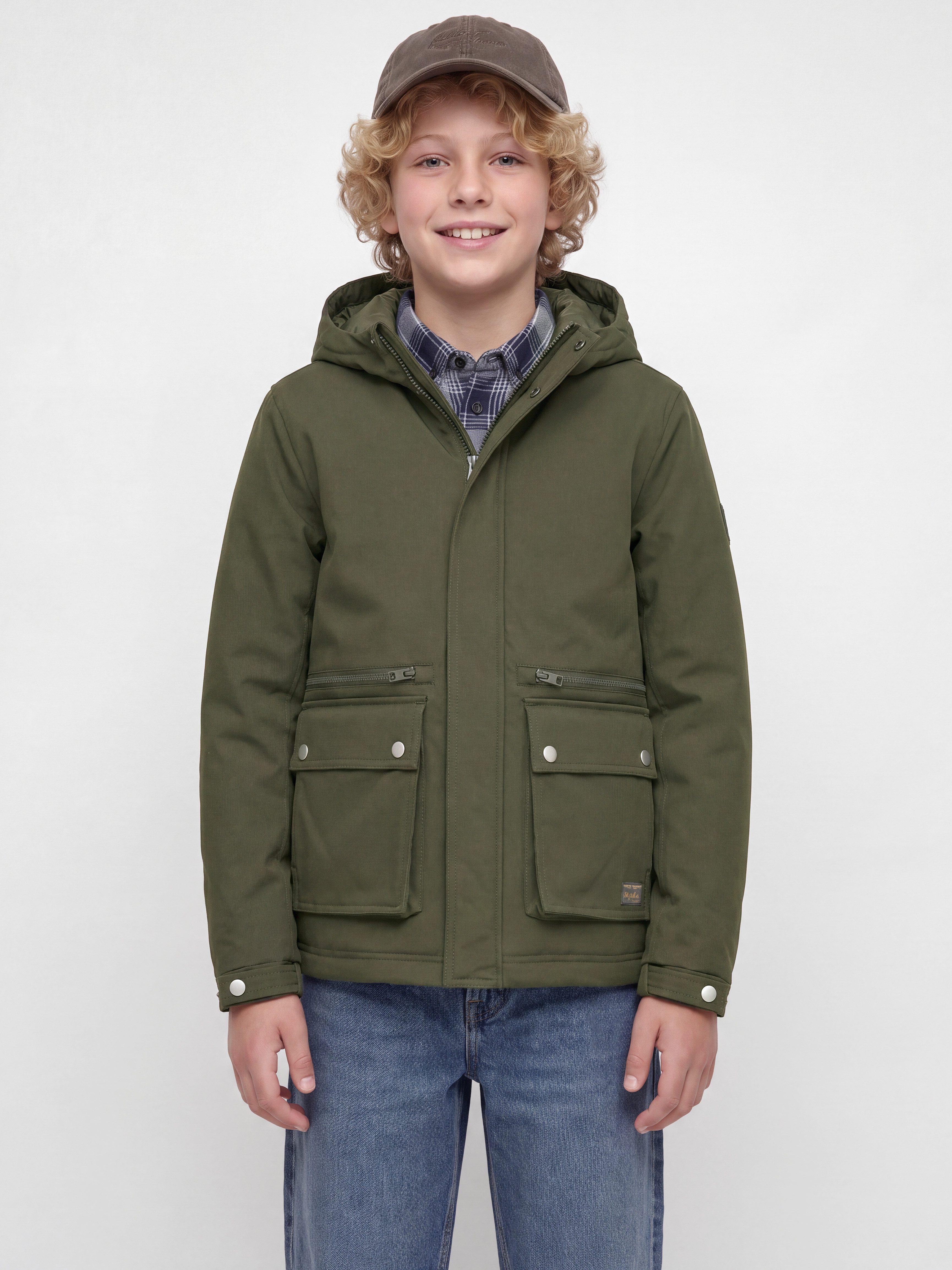 Jack & Jones Junior Parka JJEWOLF PARKA JACKET SN JNR Kunstfaser, normal geschnitten
