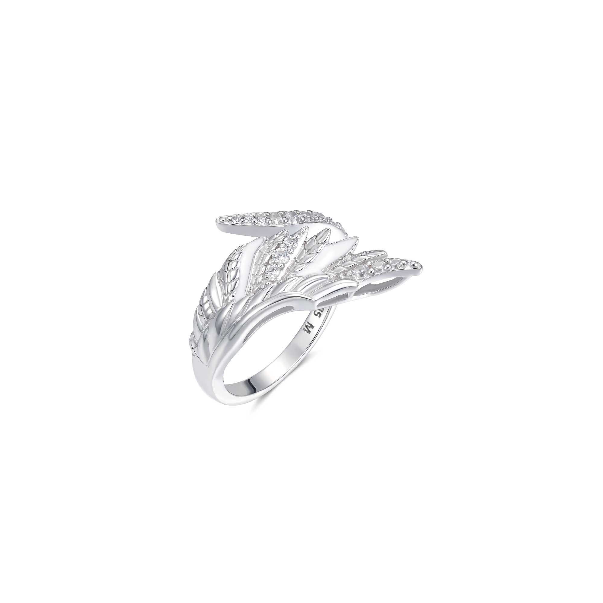 Seinerzeit FLORA & FAUNA Silberring Sofia Schwan Ring M - 56/58 (1-tlg), Material: 925 Sterling Silber, rhodiniert mit Emaille