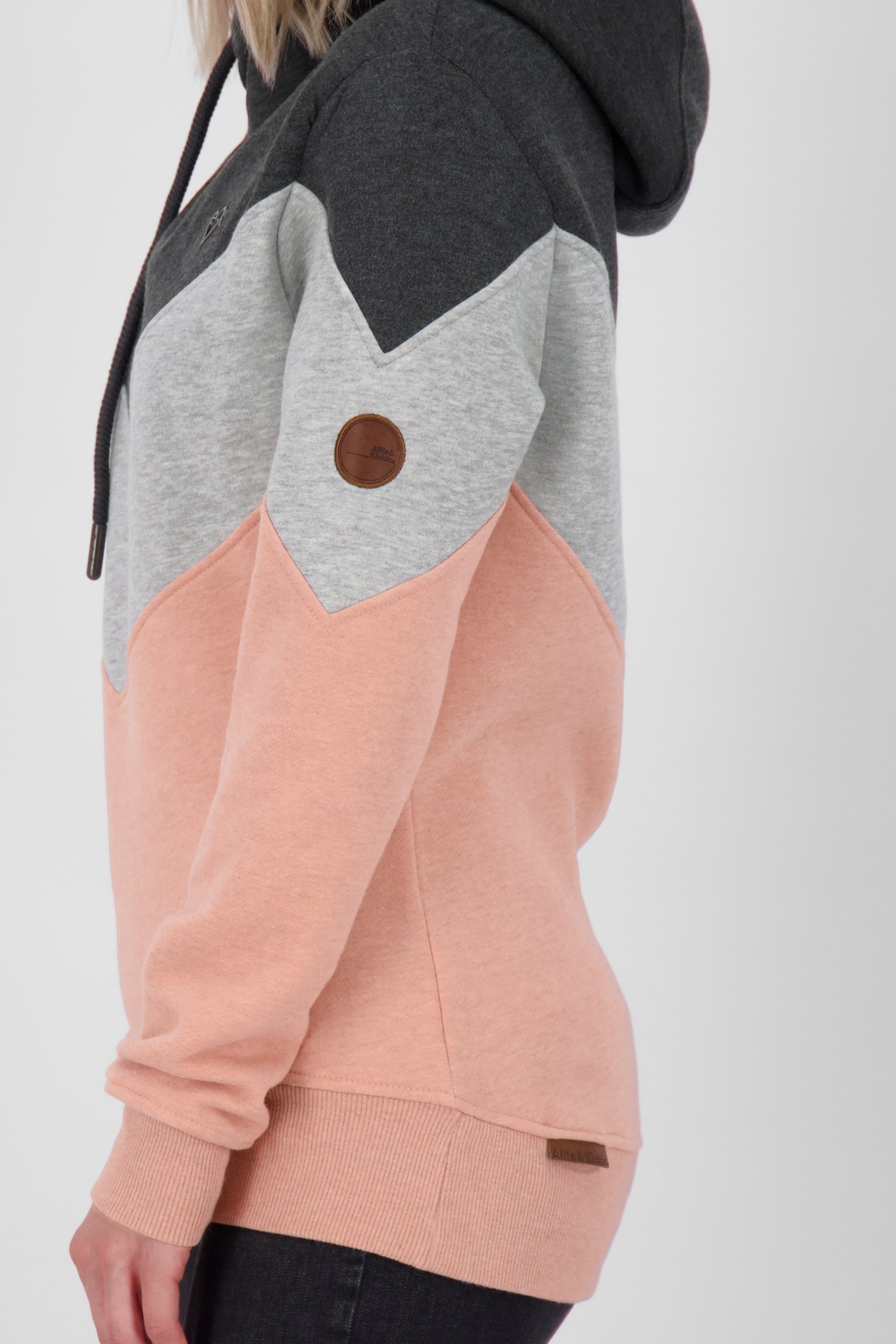 Alife & Sweatshirt Kapuzensweatshirt Kickin Kapuzensweatshirt, A melange Damen mahagonium Sweat StellaAK