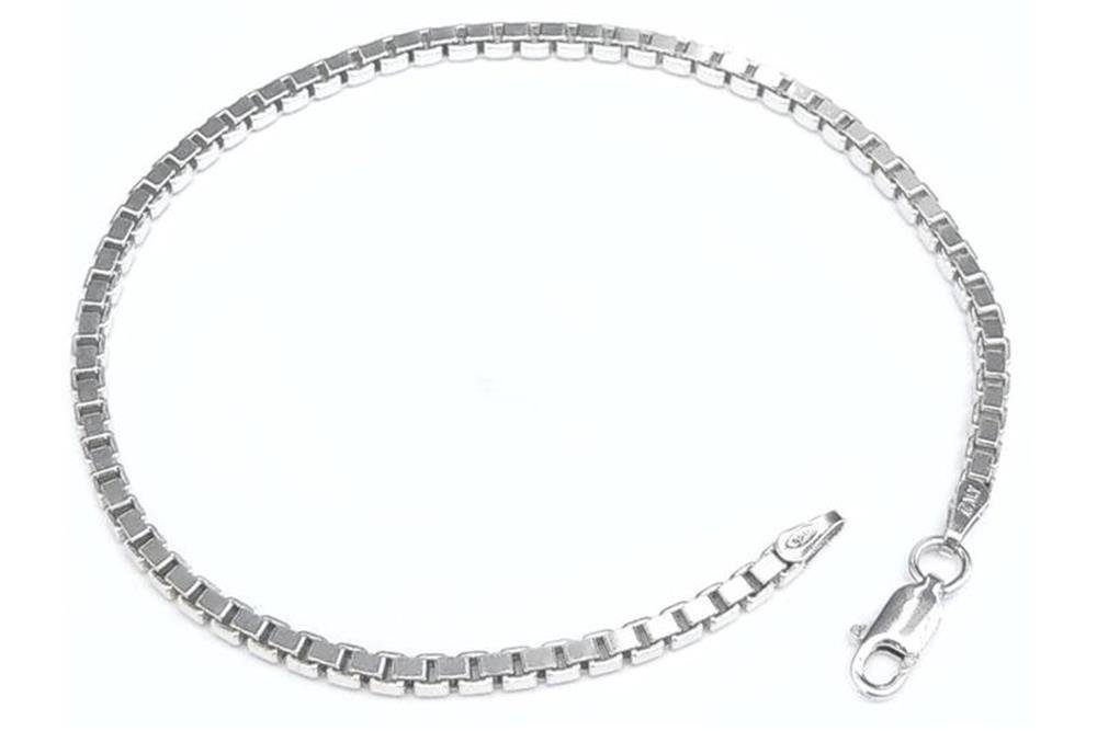 16-25cm Veneziakette 925 - Armband Silberarmband Silberkettenstore 2,5mm von Länge Silber, wählbar