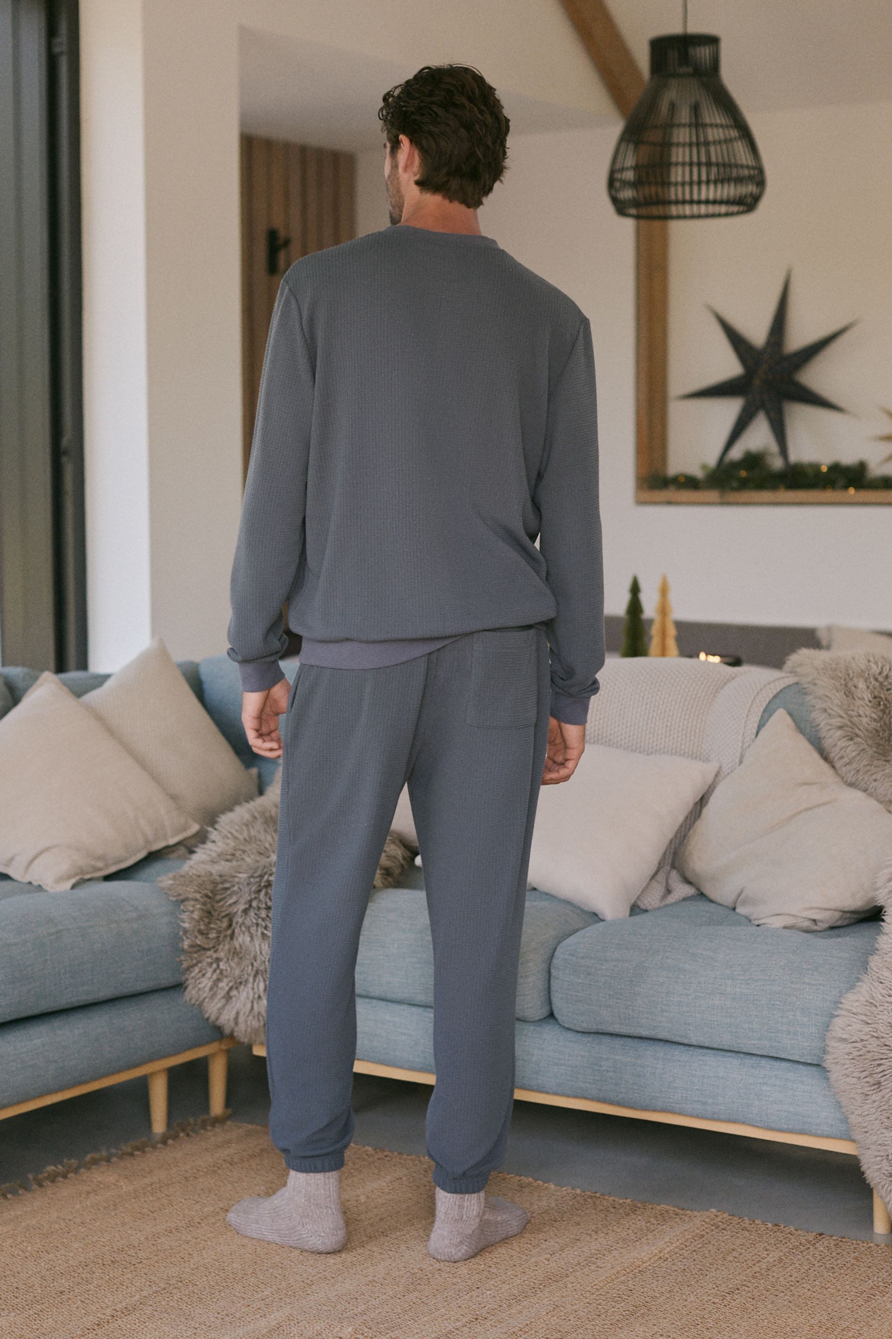 Next Pyjama Langarm-Schlafanzug mit weicher Waffelstruktur günstig online kaufen