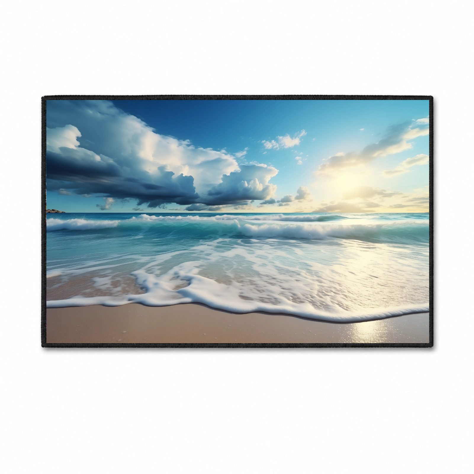 Jumpeak Teppich Strand & Meer Teppich, tepichwohinzimer, teppich waschbar, Rechteckig, Höhe: 5 mm, länglicher teppich,Kunstkaschmir, teppich pflegeleicht, große teppiche