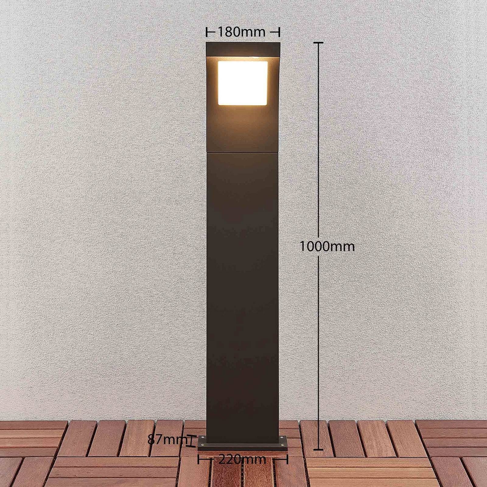 warmweiß, Modern, opalweiß, verbaut, Arcchio LED LED-Leuchtmittel Pollerleuchte Aluminium, Advik, fest 840-M), Polycarbonat, (RAL grafitgrau 1