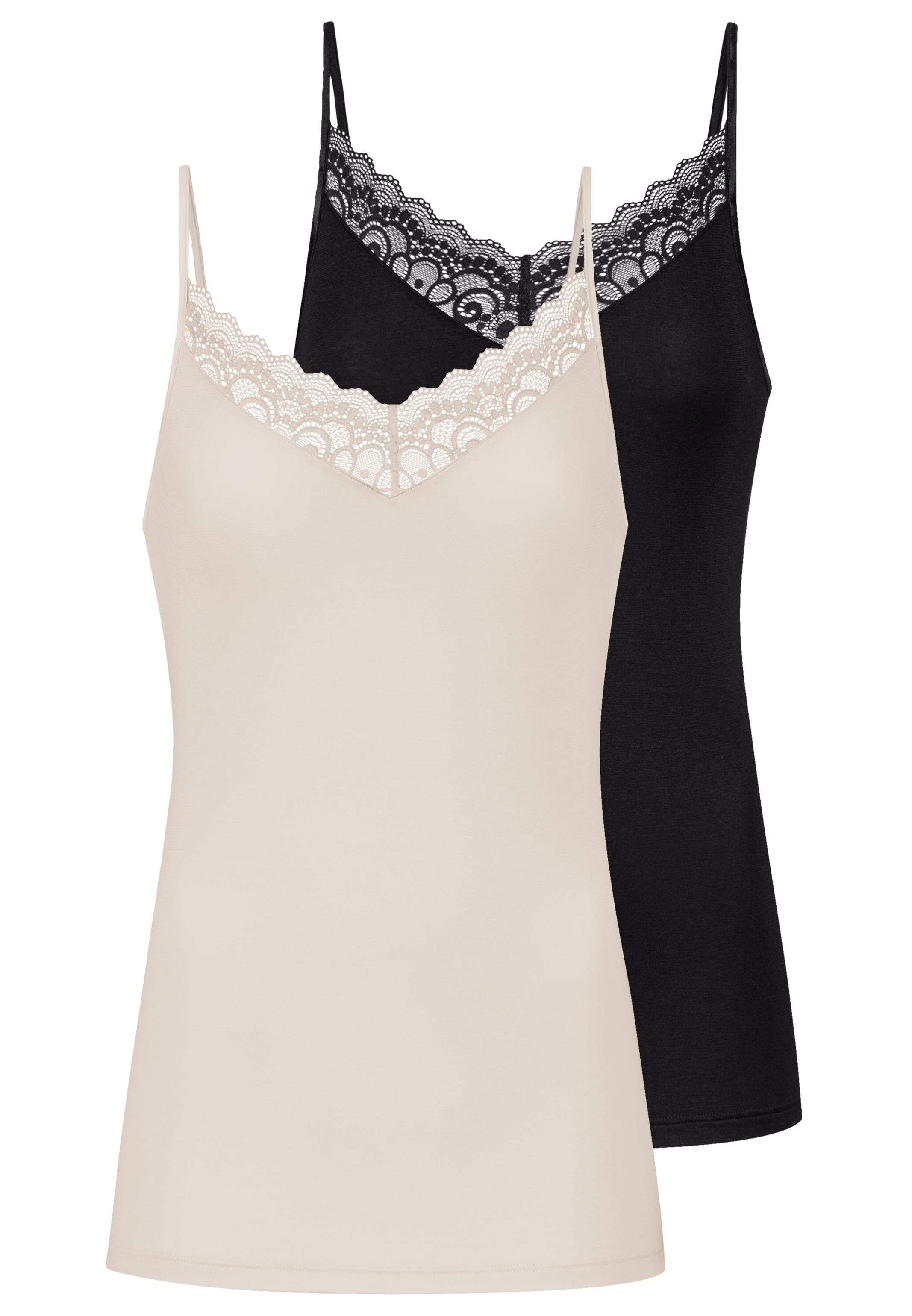 Mey Unterhemd 2er Pack Amour (Spar-Set, 2-St) Spaghetti Top - Luxuriöser Glanz und weiche Haptik