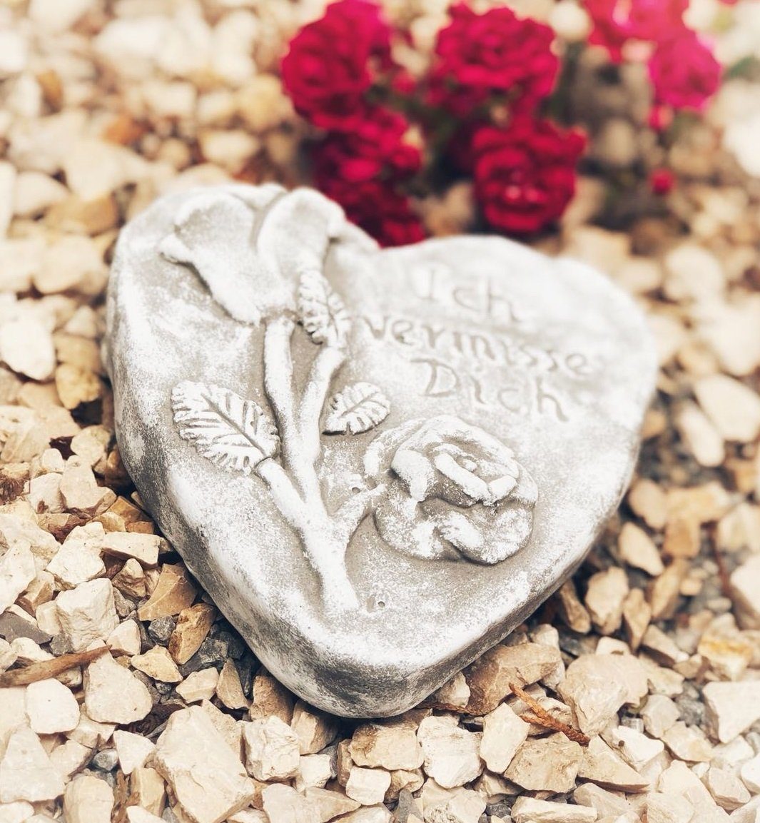 Radami Gartenfigur Grabherz Spruch "Ich vermisse günstig online kaufen