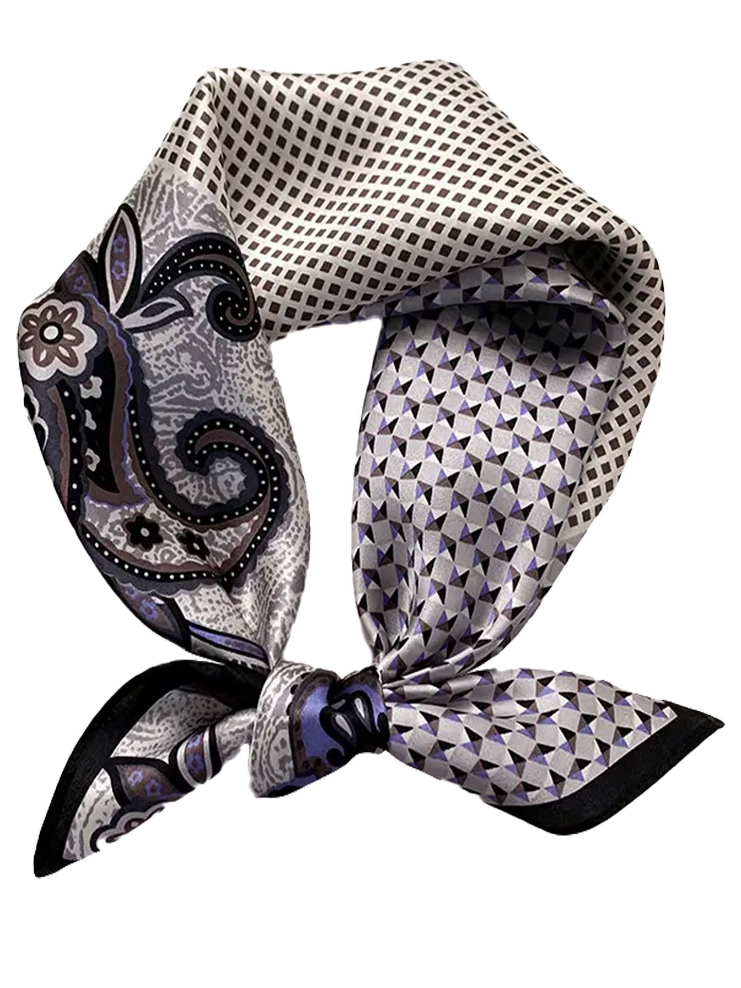 Moschen-Bayern Halstuch Halstuch Damen Herren Nickituch Seidentuch Seidenhalstuch Blau Schwarz