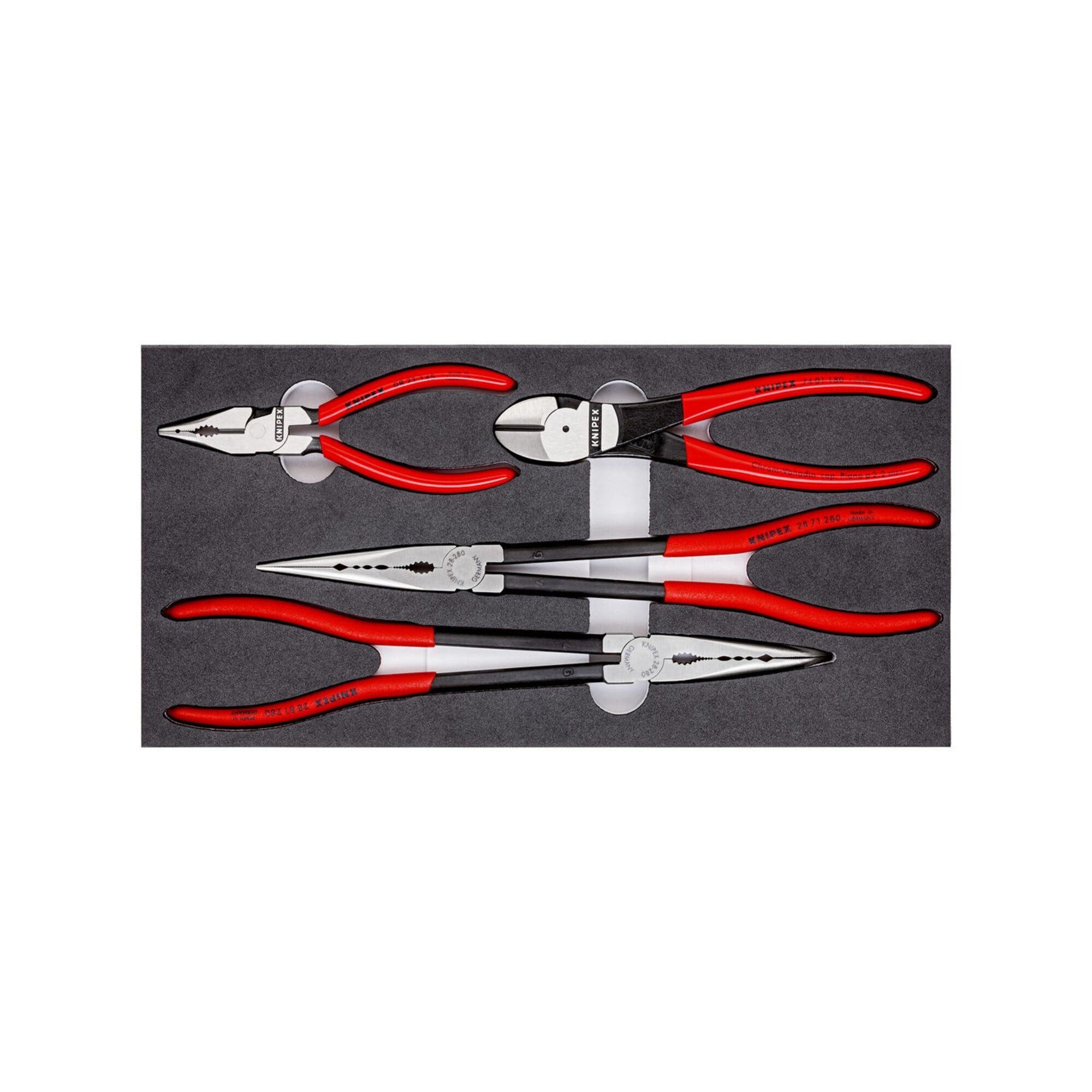 Knipex Zangenset KNIPEX 00 20 01 V16 Zangen-Set in Schaumstoffeinlage 4-teilig