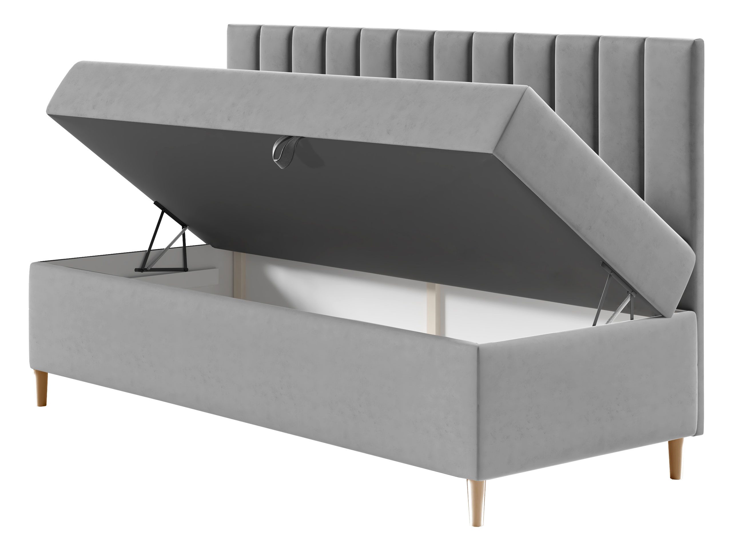 MIRJAN24 Boxspringbett Maja Junior 2 (mit Bettkasten), mit Bonellfederkern, Härtegrad - H3