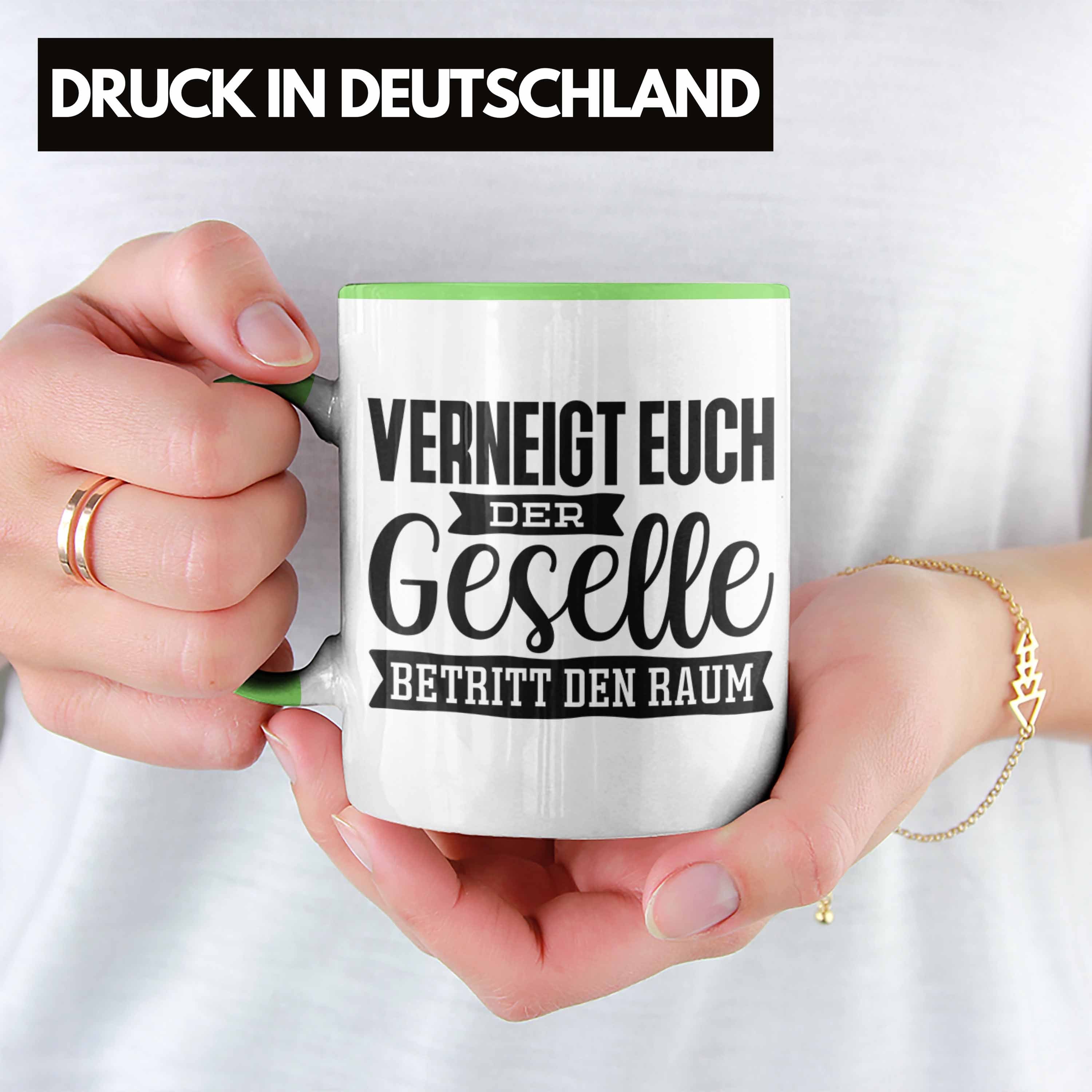 Prüfung Der Trendation Tasse Grün Geschenk Bet Geselle Bestanden Verneigt Tasse Geselle Euch