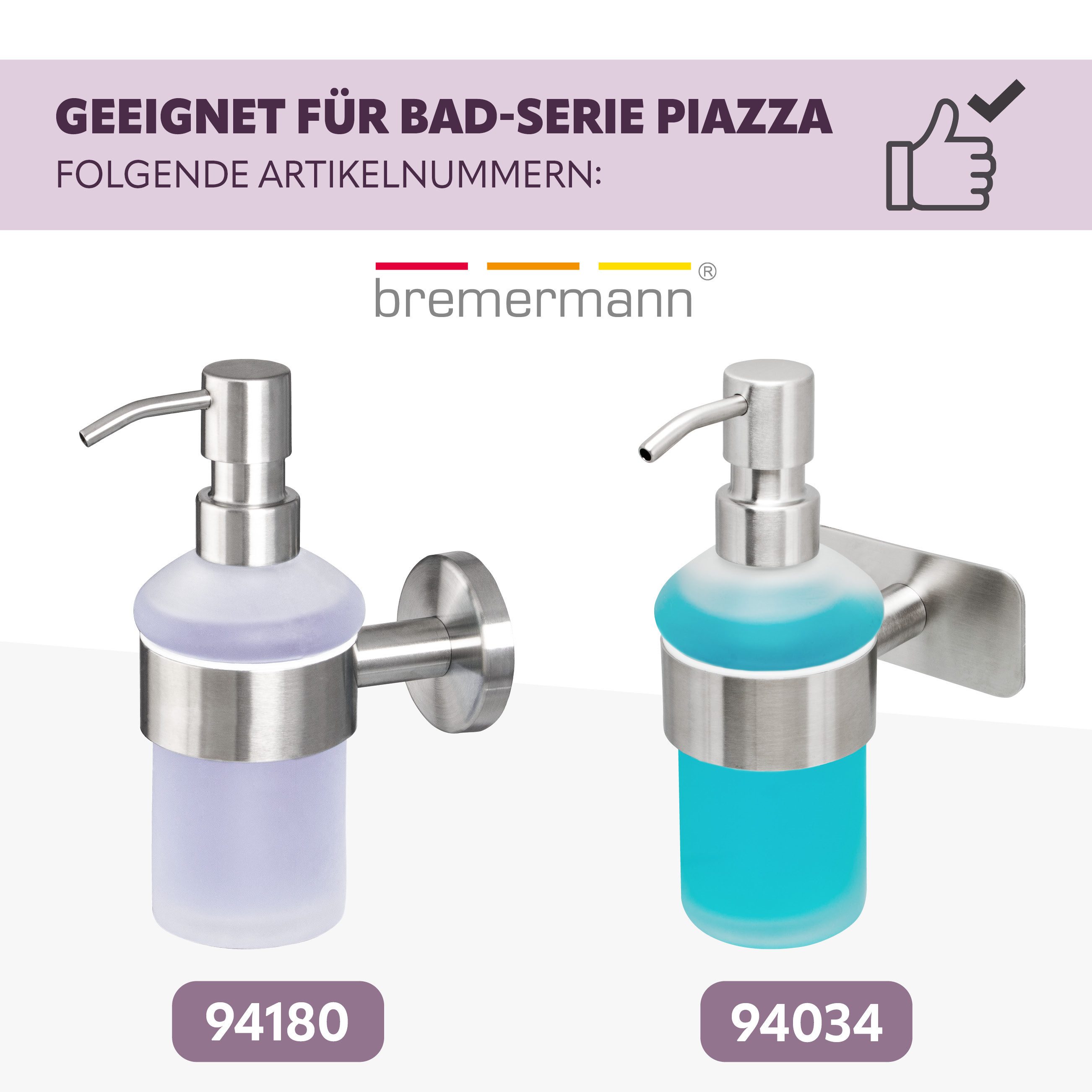 bremermann Ersatz-Pumpkopf Bad-Serie PIAZZA - Ersatzspenderpumpkopf, Edelstahl, (1-tlg)
