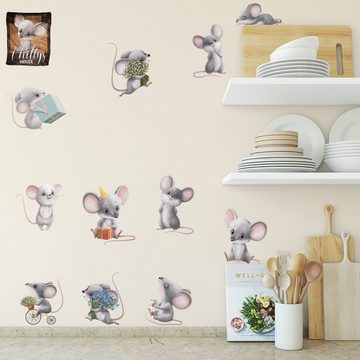 Sunnywall Wandtattoo Chillys House Maus Wandsticker für Küche od. Kinderzimmer