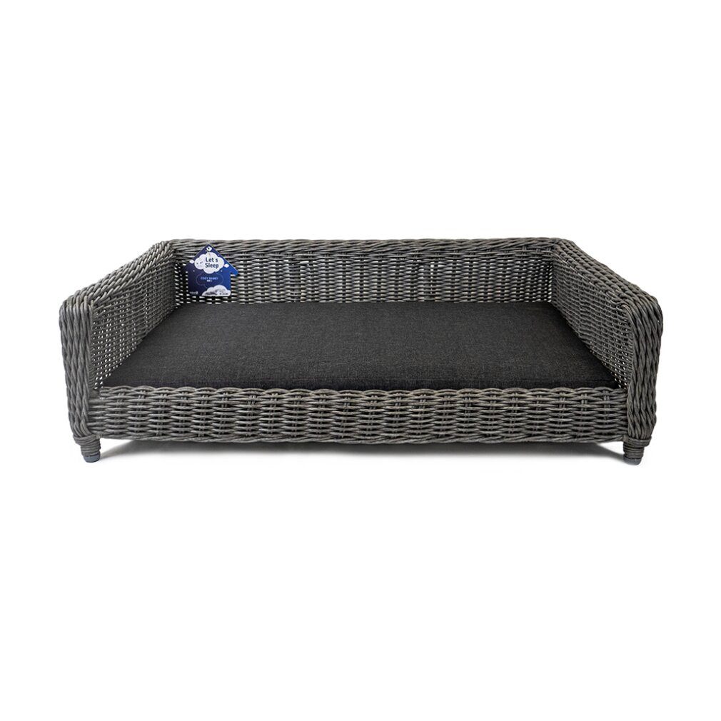 Holland Animal Care Tiersofa Let's Sleep Cozy Basket Weidenkorb Für Hunde L Anthrazit