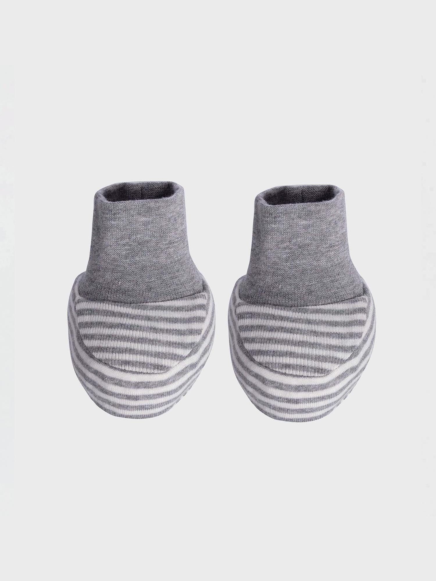 OrganicEra Füßlinge Baby Schuhe gestreift aus bio-baumwolle (1-Paar)