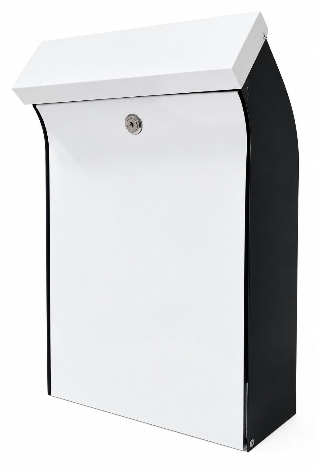 Max Knobloch Briefkasten Max Knobloch Briefkasten BENT DB7030 Schwarz/Weiß Wandbriefkasten, Einwurf oben, Entnahme vorne