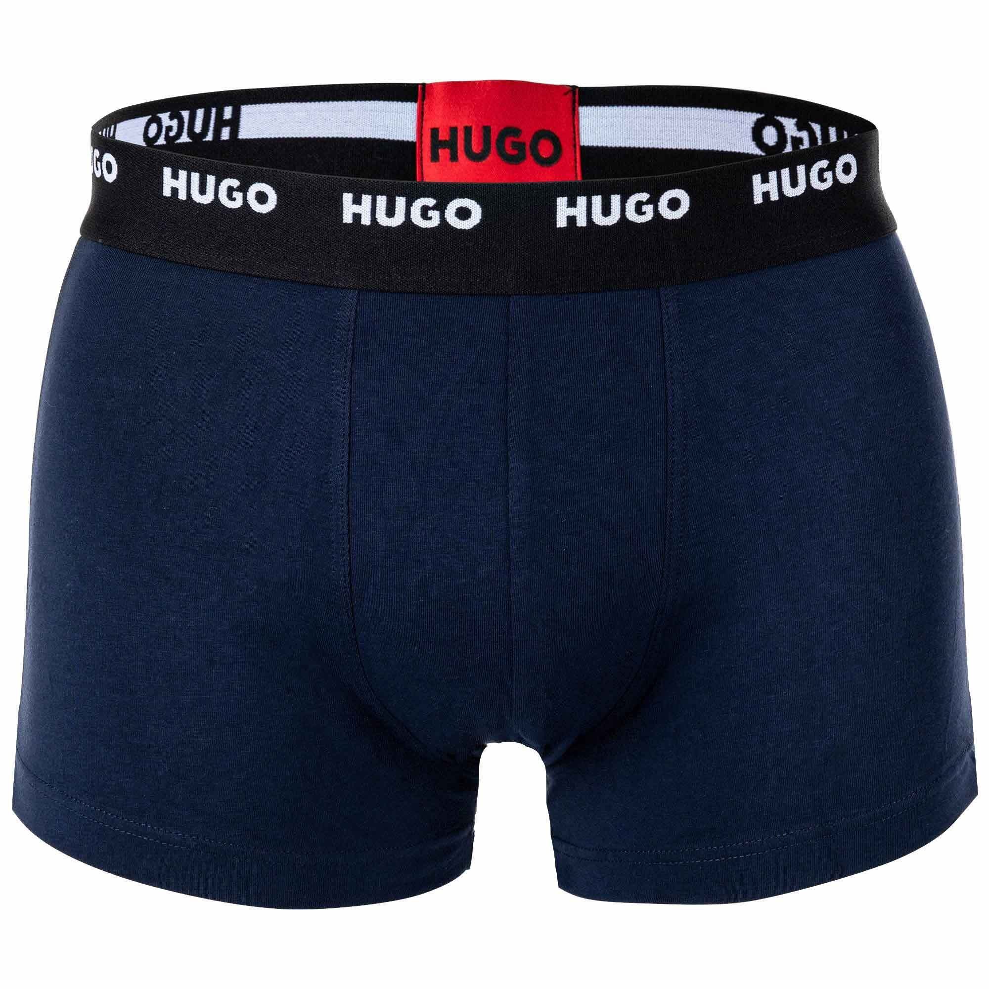 HUGO Boxer Herren Boxer Shorts, Pack Schwarz/Rot/Grün/Blau Five - Trunks Pack 5er