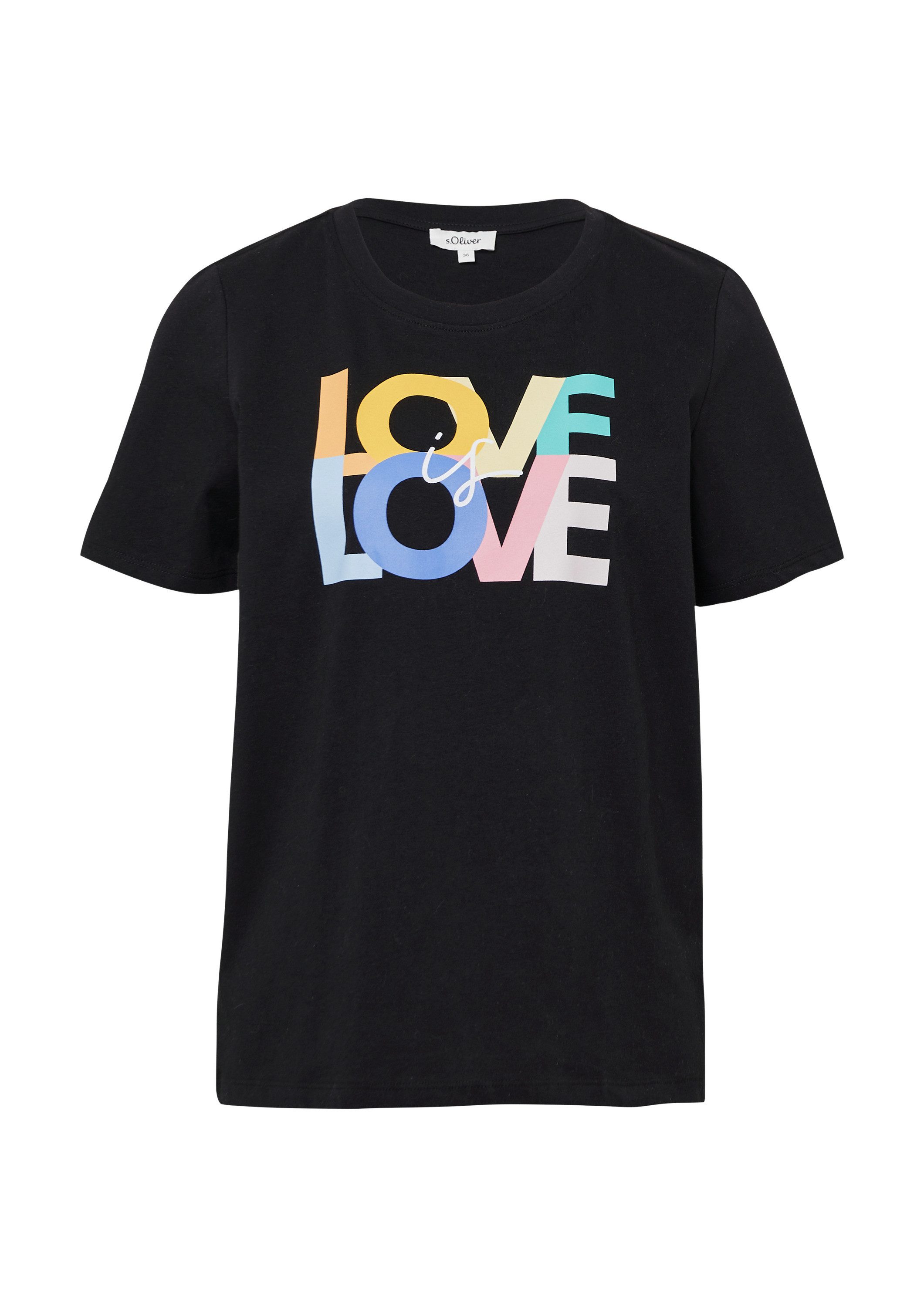 s.Oliver Kurzarmshirt T-Shirt T-Shirt mit Pride-Motiv günstig online kaufen