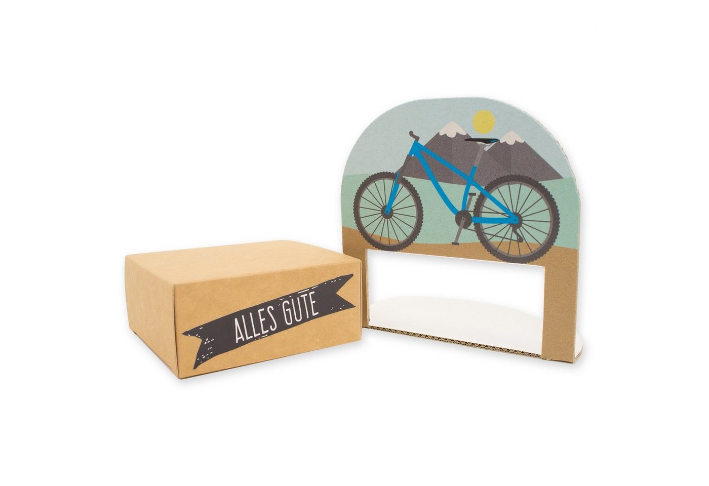 Thumbnail - itenga Geschenkbox itenga Geldgeschenkverpackung Fahrrad Mountainbike modern mit Stickerb