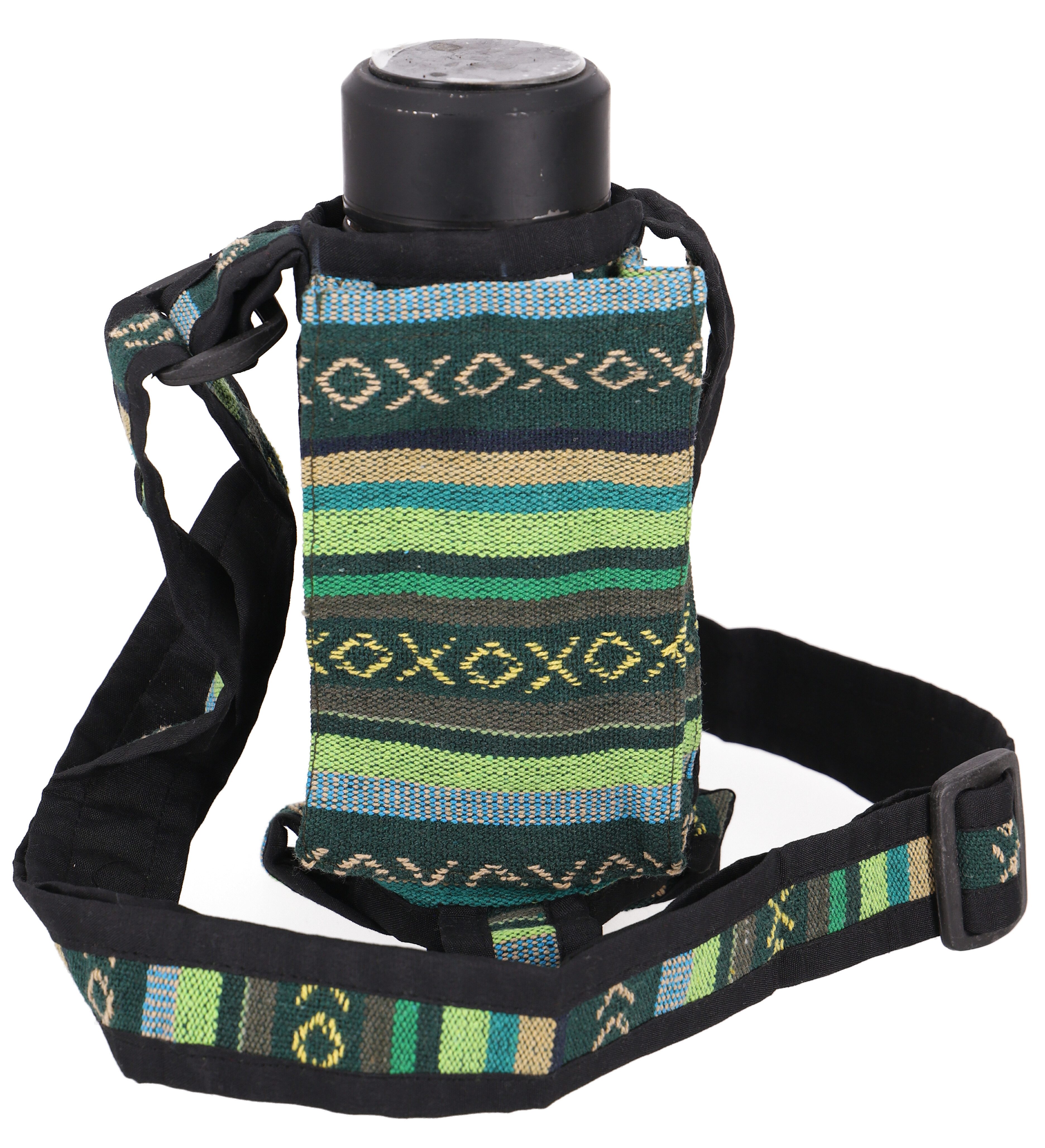 Guru-Shop Schultertasche Bunte Wasserflaschen Tasche, Flaschenhalter..