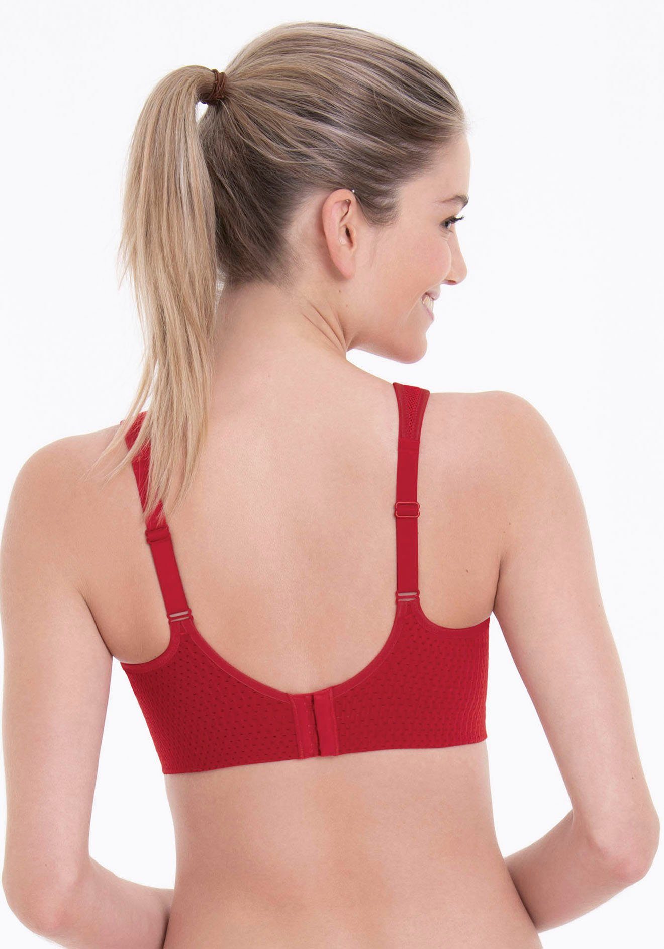 Anita Active Sport-BH Air Control Deltapad doppellagige Cups, gepolsterte Träger, mit Print, feminin, weich