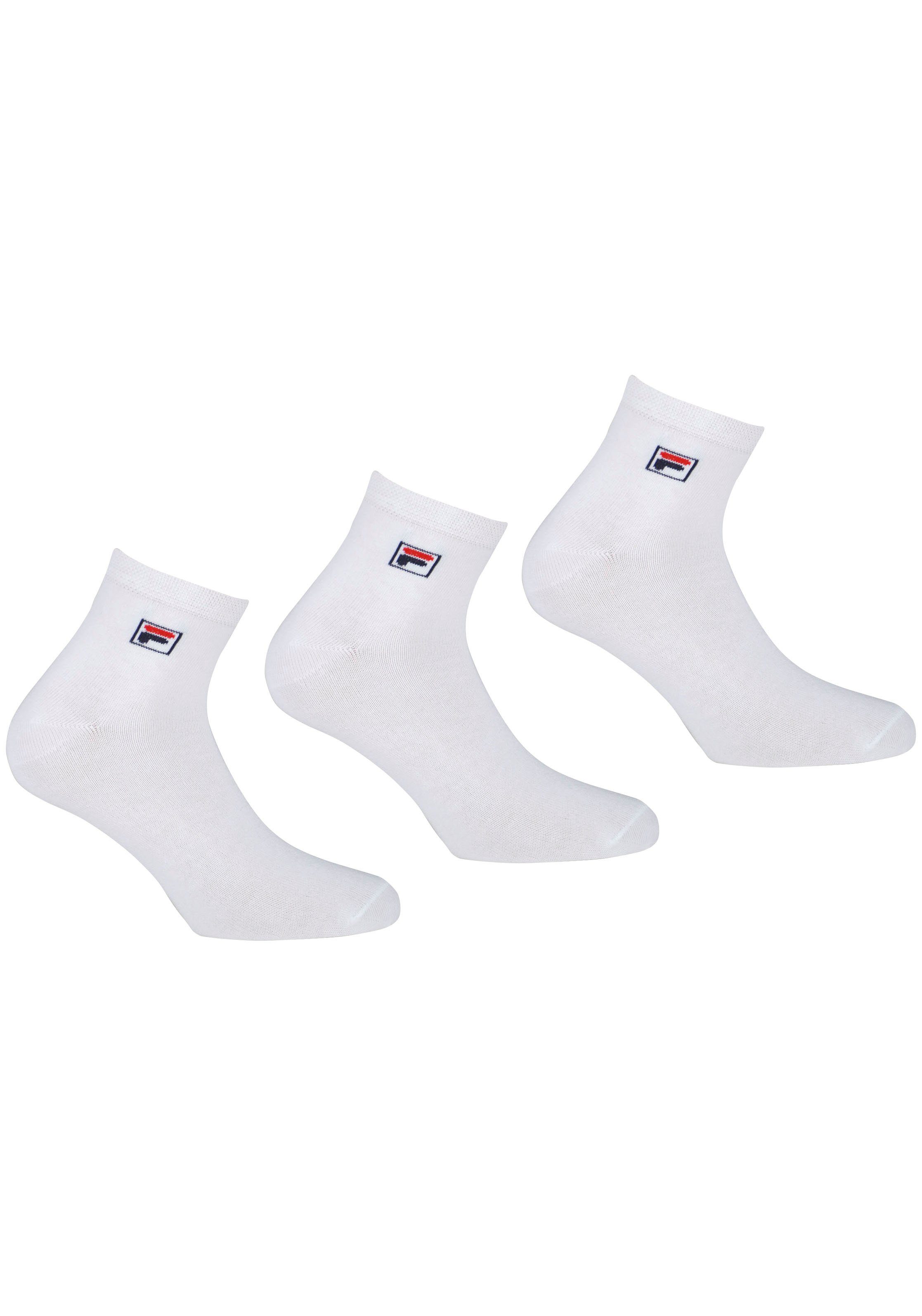 Fila Kurzsocken (Packung, Logo white mit eingestrickem 3-Paar)