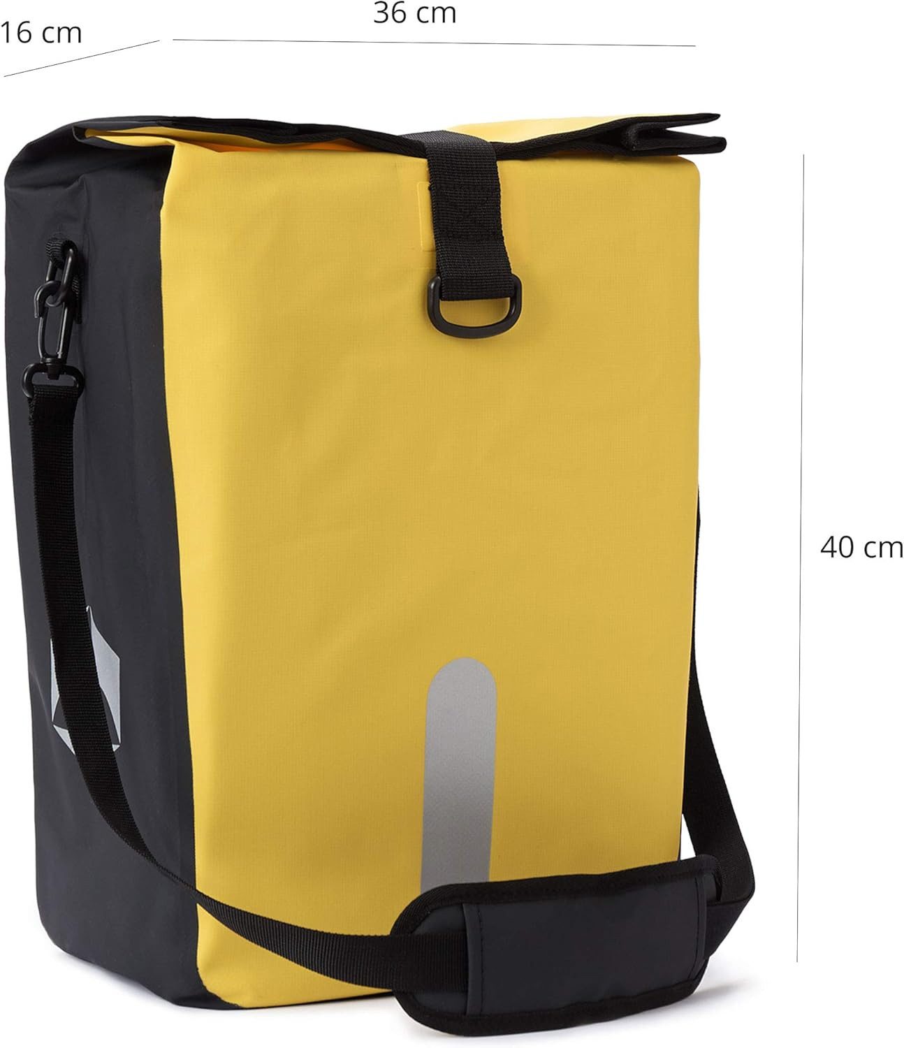 #DoYourSports Fahrradtasche (1-tlg), wasserabweisend für alle Gepäckträger mit Haltegriff Reflektor