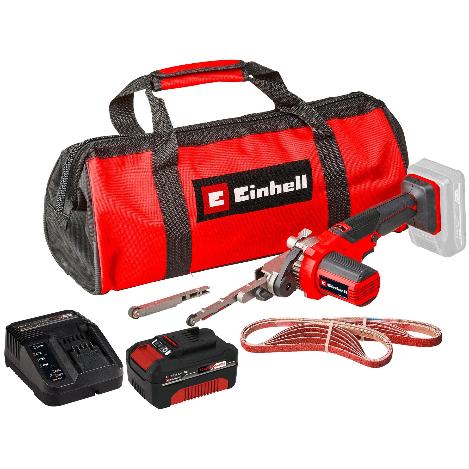 Einhell Akku-Bandschleifer EINHELL Akku-Bandfeile TE-BF 18 Li Kit (1x 4,0 Ah)