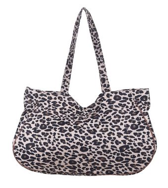 Markenwarenshop-Style Shopper Strandtasche Flechttasche Badetasche Tasche Shopper Leopard