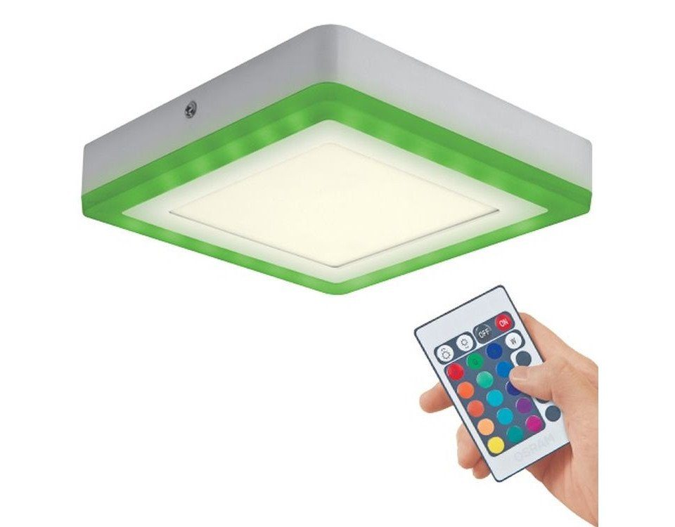 Osram LED Panel Osram LED Panel Color + White weiß 19,8 cm eckig, Inkl. Leuchtmittel, Dimmbar nicht Smart Home-fähig ohne Bewegungsmelder