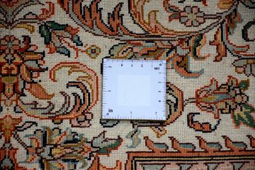 Seidenteppich Kashan 20, Kayoom, rechteckig, Höhe: 10 mm, Einzelstück mit Zertifikat, Wohnzimmer
