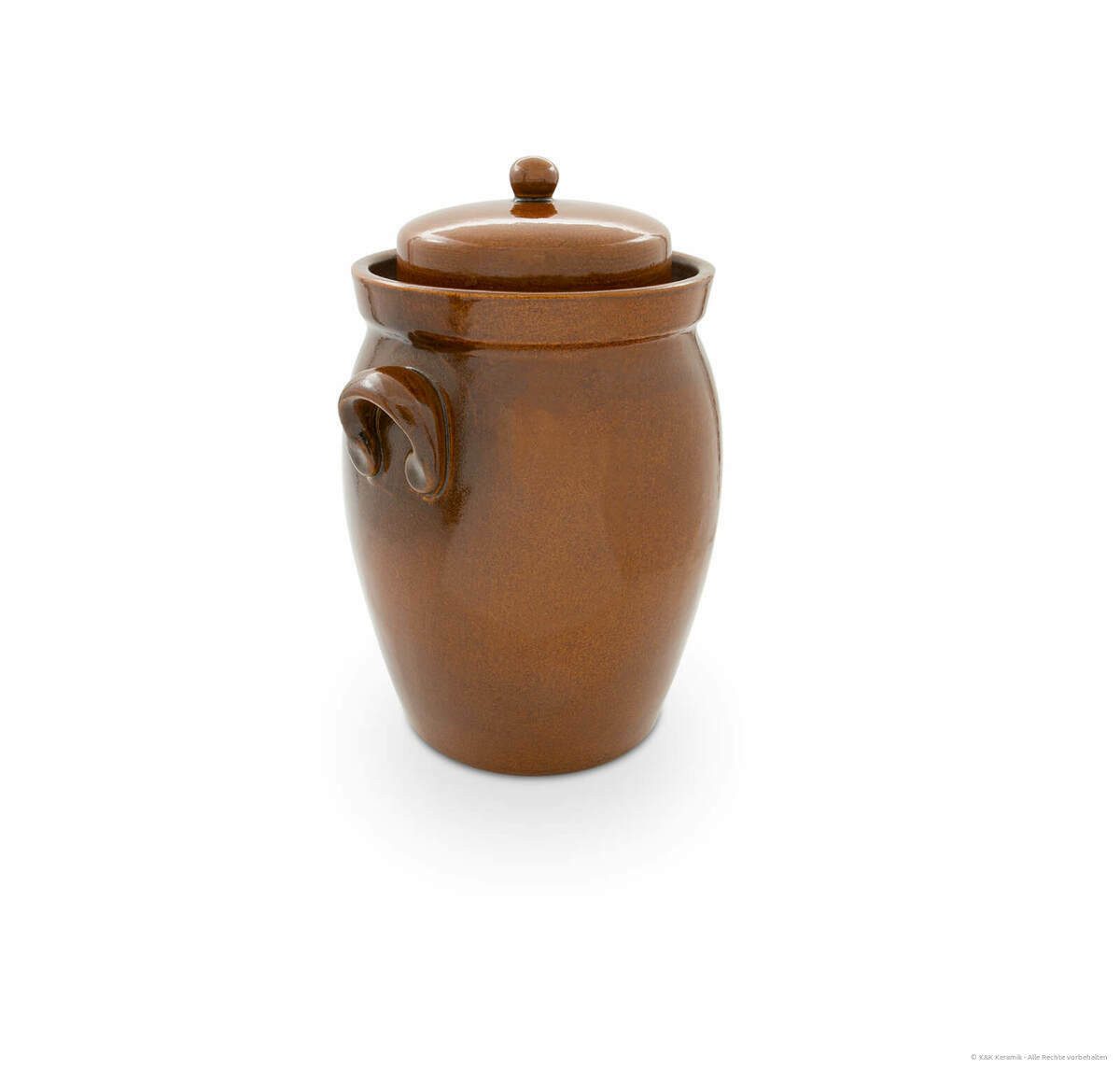 KERAZO Fermentationsglas KERAZO 7L Gärtopf Sauerkrauttopf Gurkentopf Rumtopf inkl. Deckel+Stein, Keramik, Mit Wasserrinne, robuste Keramik, lebensmittelecht, fü – Bild 2 von 5