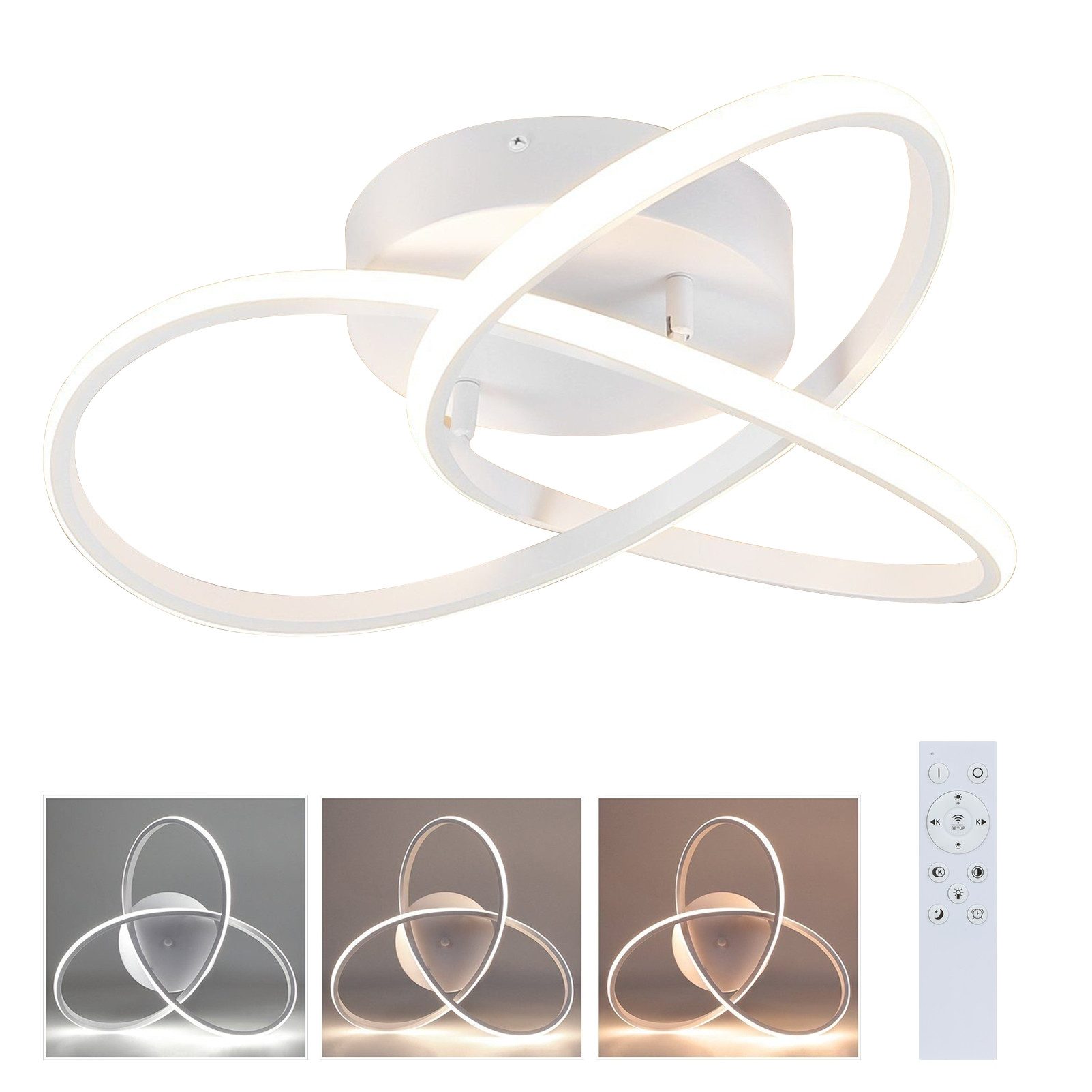 ZMH LED Deckenleuchte 3 Blatten Geometrie günstig online kaufen