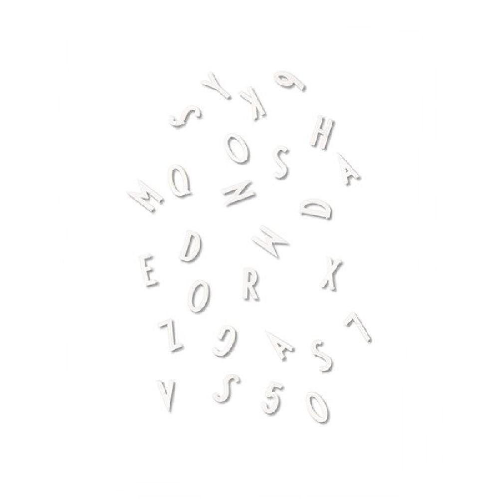 Weiß Pinnwand Letters Design Buchstaben- und Zahlenbox