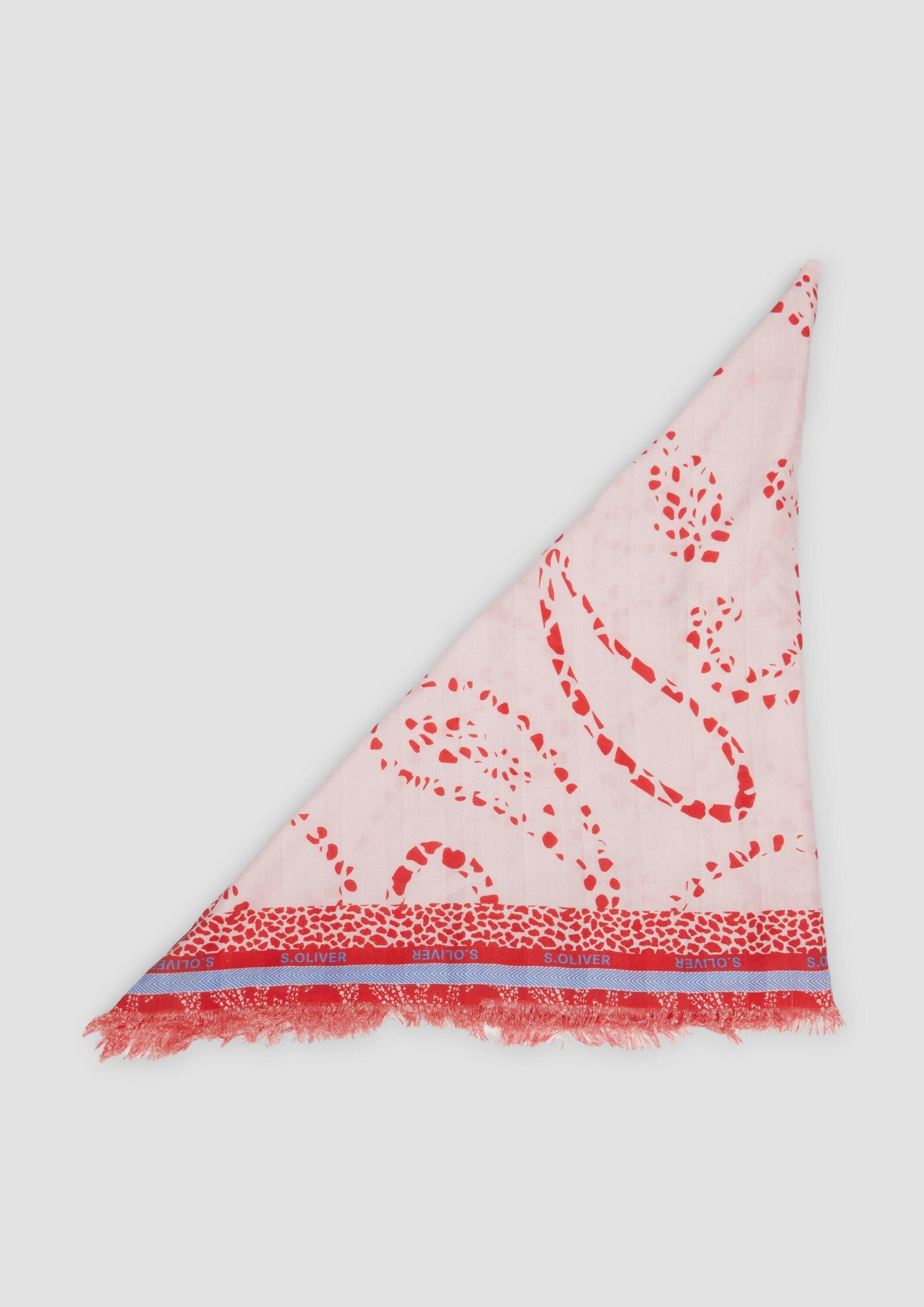 s.Oliver Schal Schal, Schal aus Viskosemix mit Artwork