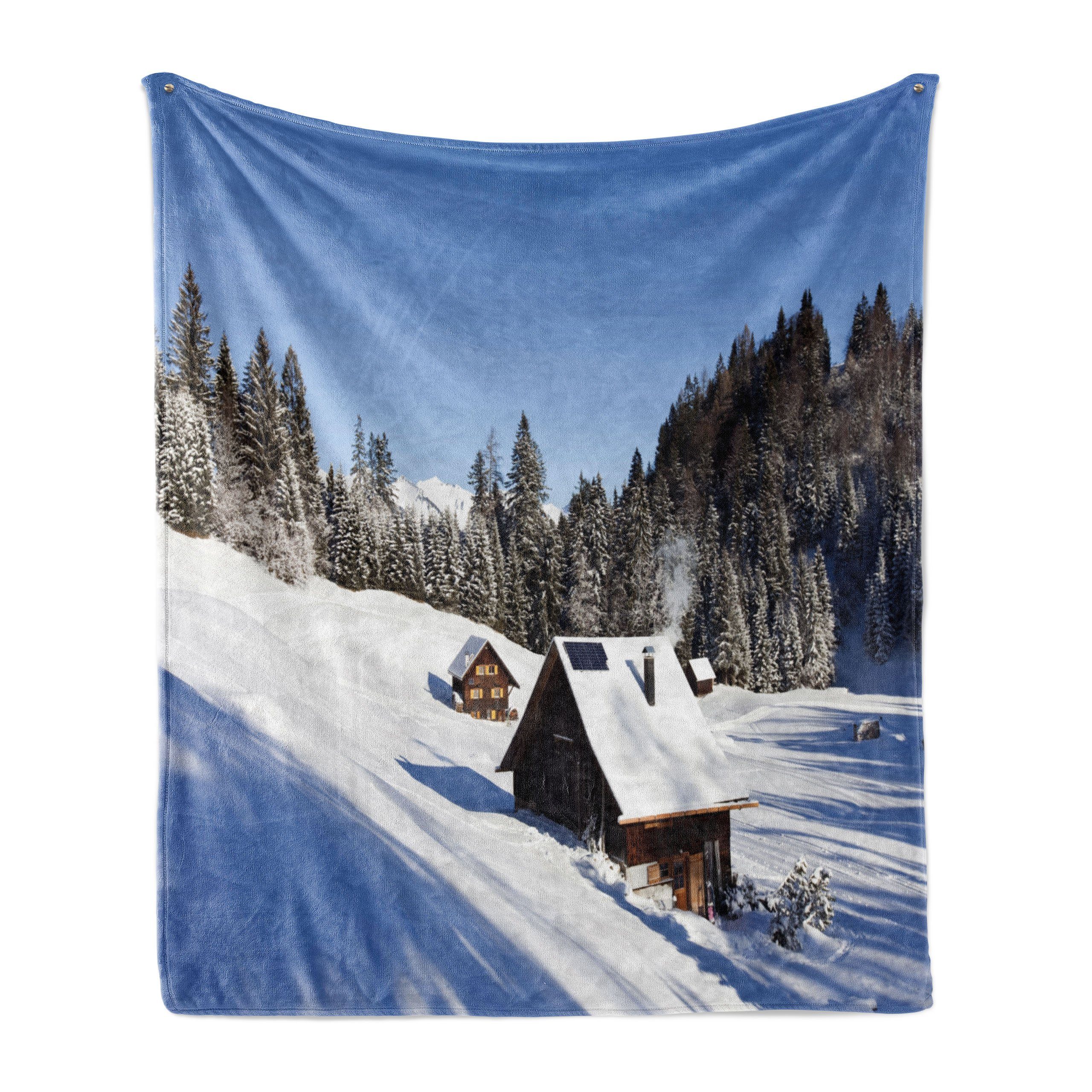 Wohndecke Gemütlicher Plüsch für den Log Cabins Abakuhaus, Innen- und Außenbereich, den Winter in Bergen