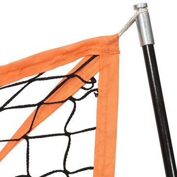 vidaXL Fußballtor Baseball-Netz Tragbar Orange Schwarz 183x182x183 cm Stahl