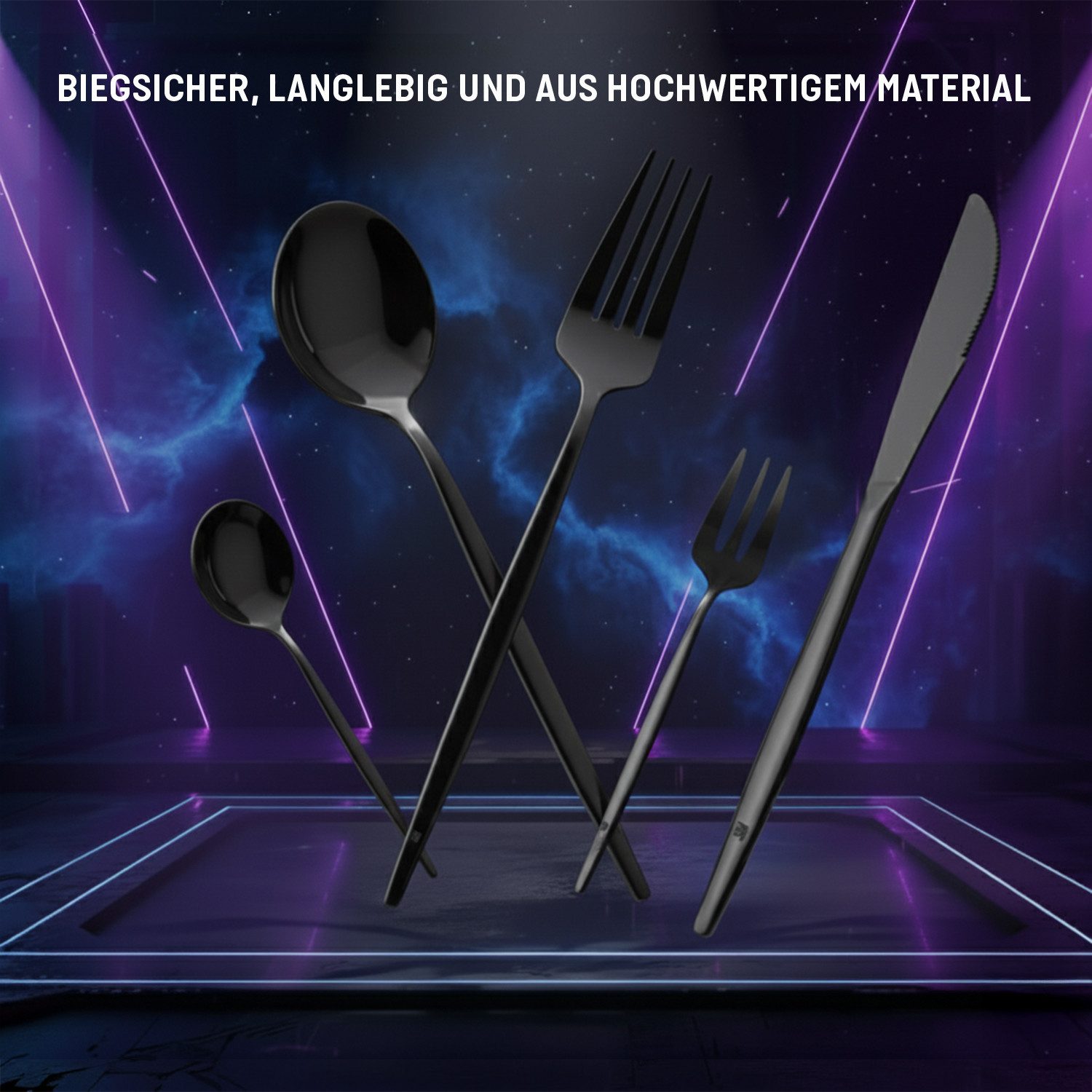 Roxlin Besteck-Set 30-teiliges Edelstahl-Besteckset modern & elegant 4 Farbe, 6 Personen, Edelstahl – Bild 5 von 5